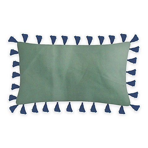 Velvet Rectangle Throw Pillow in Green - Bed Bath & Beyond