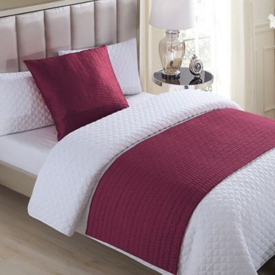 Buy VCNY Serna Quilted Bed Runner in Red from Bed Bath & Beyond