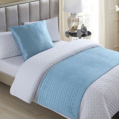 Buy VCNY Serna Quilted Bed Runner in Blue from Bed Bath & Beyond