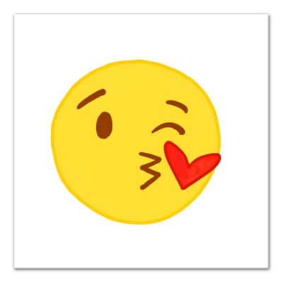 Kissy Face Emoji Canvas Wall Art - www.BedBathandBeyond.com