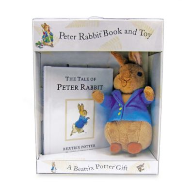 peter rabbit book and stuffed animal