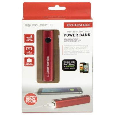 SoundLogic XT Portable 2600 mAh Rechargeable Power Cell Power Bank