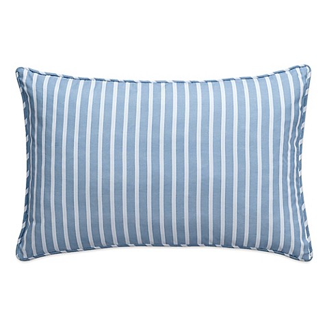 Nautical Map Striped Oblong Throw Pillow in Light Blue - www.BedBathandBeyond.com