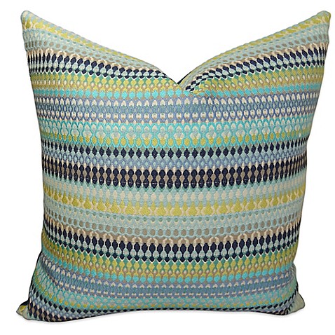 Buy Plutus Alpenglow Handmade 24-Inch Square Throw Pillow in Turquoise from Bed Bath & Beyond