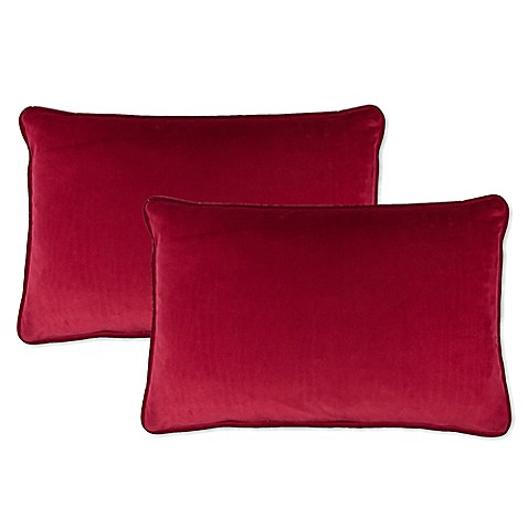 Sherry Kline Richmond Velvet Boudoir Oblong Throw Pillow (Set of 2) - Bed Bath & Beyond