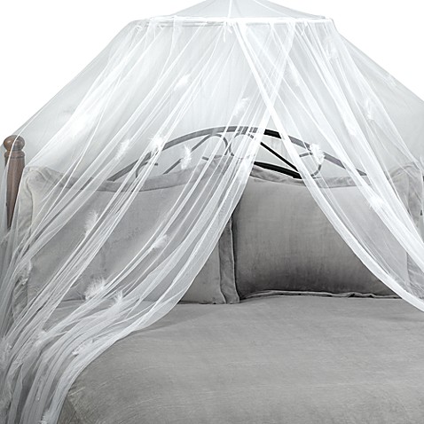 Buy Feather White Bed Canopy and Mosquito Net from Bed Bath & Beyond