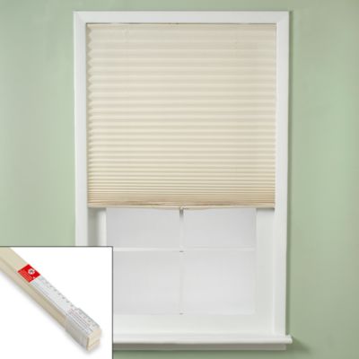 shade window redi pleated touch easy ivory shades bedbathandbeyond