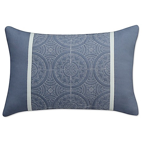 Cadiz Rectangle Throw Pillow in Blue/Grey - Bed Bath & Beyond