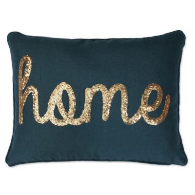 Thro "Home" Sequin Oblong Throw Pillow - Bed Bath & Beyond