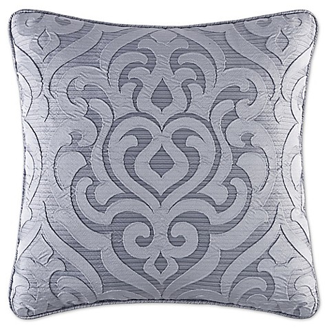 J. Queen New York Harrison 20-Inch Square Throw Pillow in Chrome - Bed Bath & Beyond