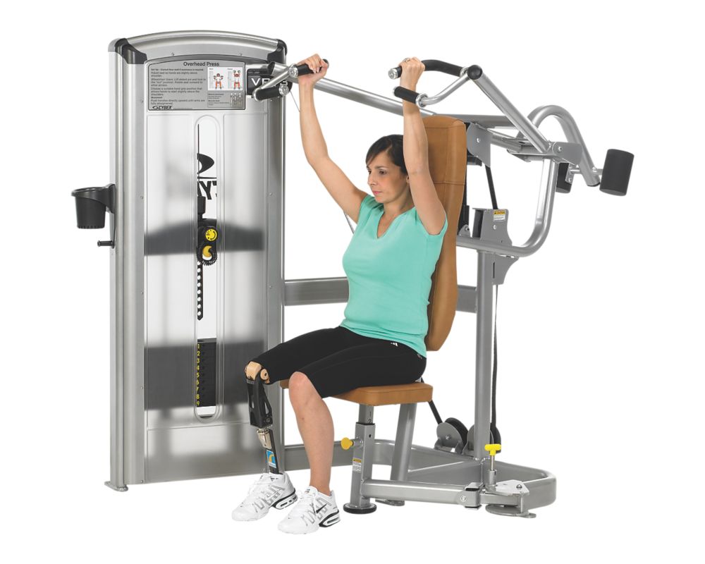Total Access Overhead Press disabled accessible fitness equipment Cybex
