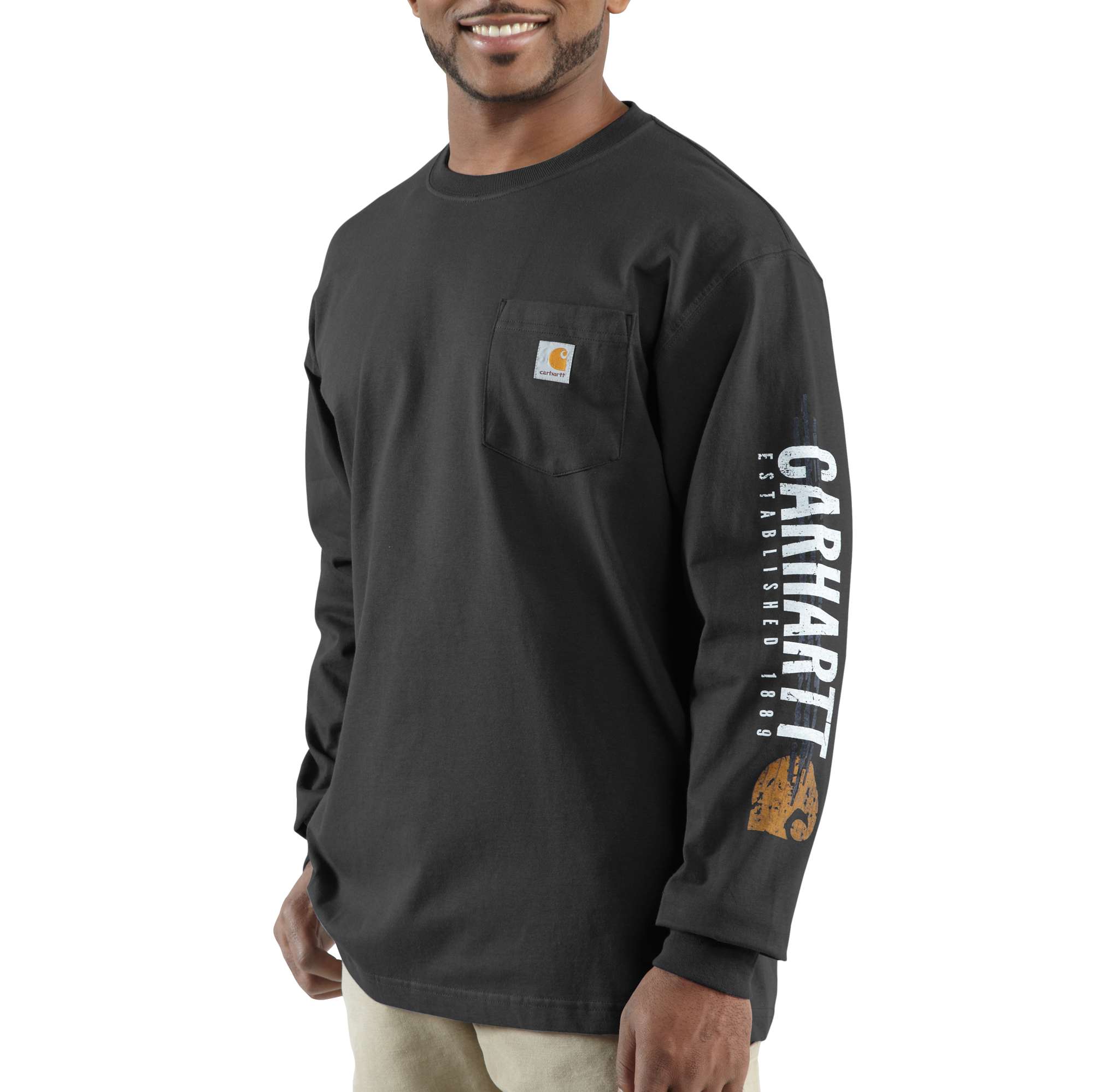 Men�s Impact Logo Long-Sleeve Pocket T-Shirt