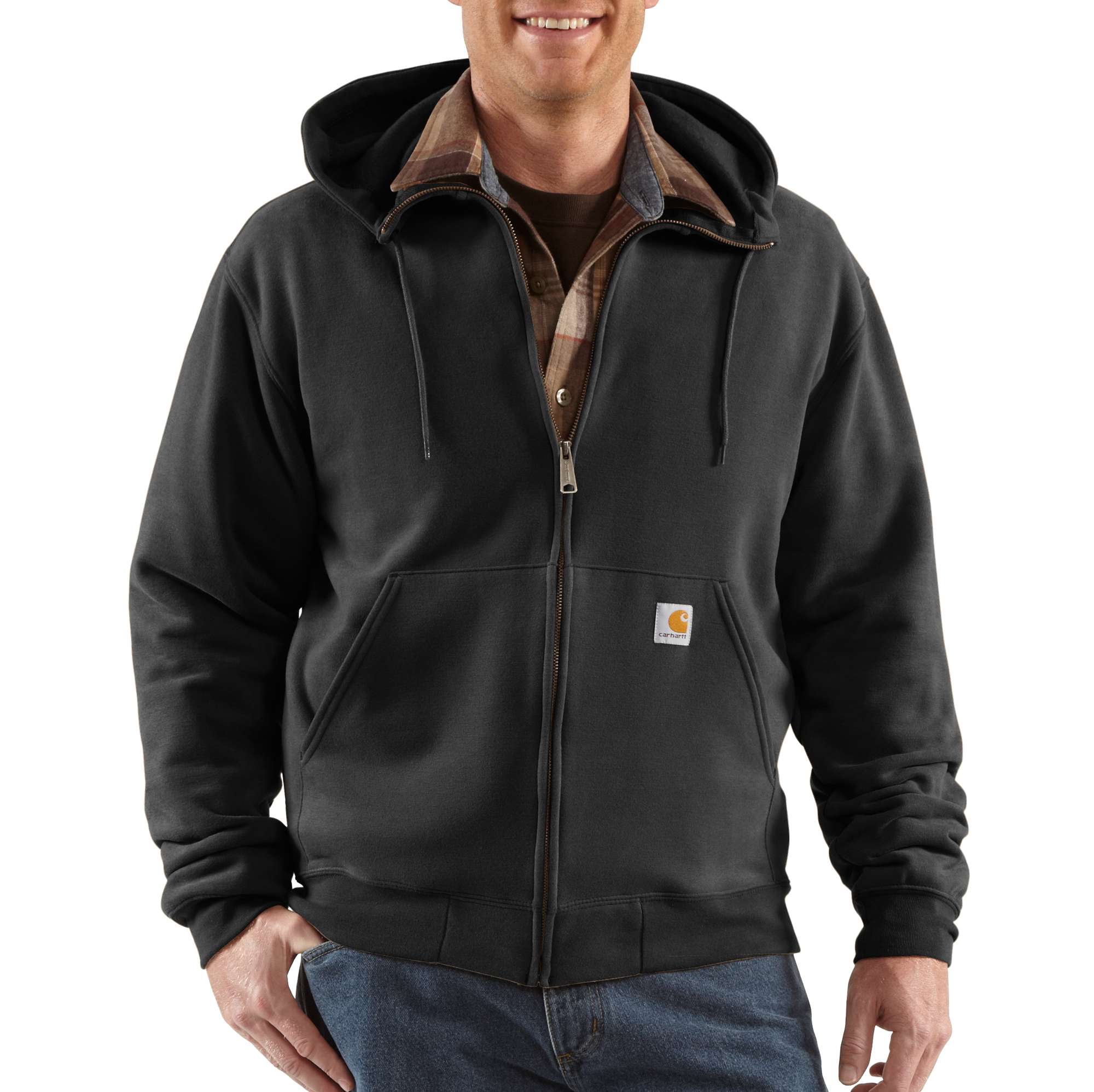 Men�s Brushed Fleece Hooded Zip Sweatshirt