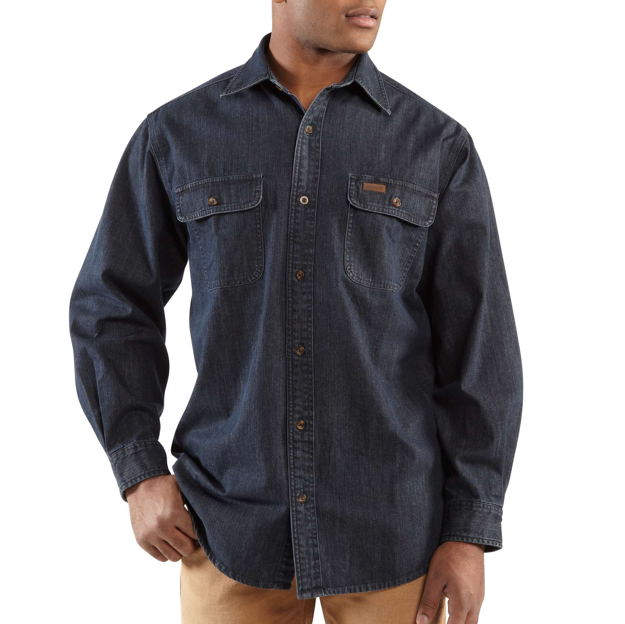 Men�s Washed Denim Work Shirt