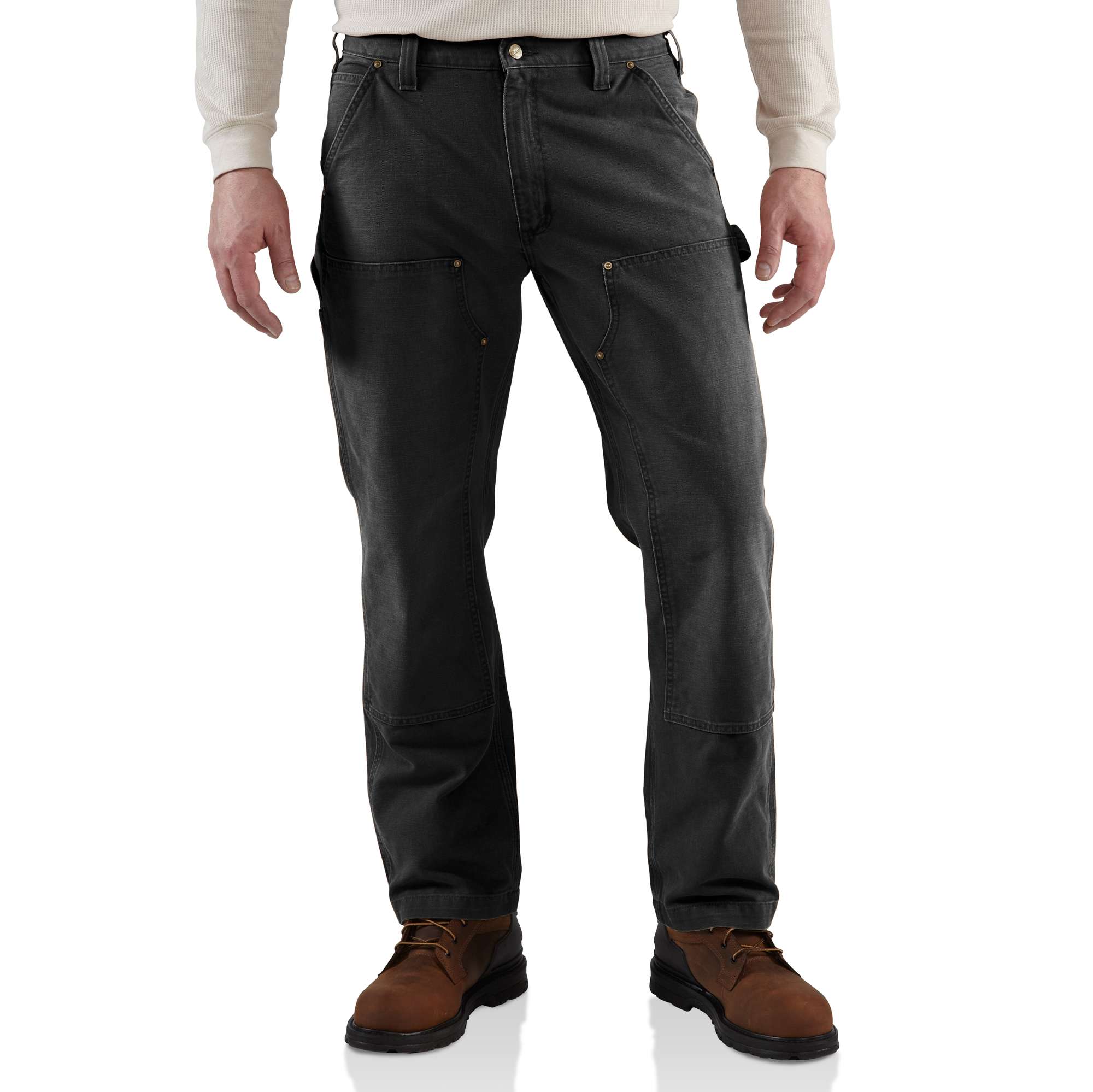 Men�s Weathered Duck Double-Front Dungaree