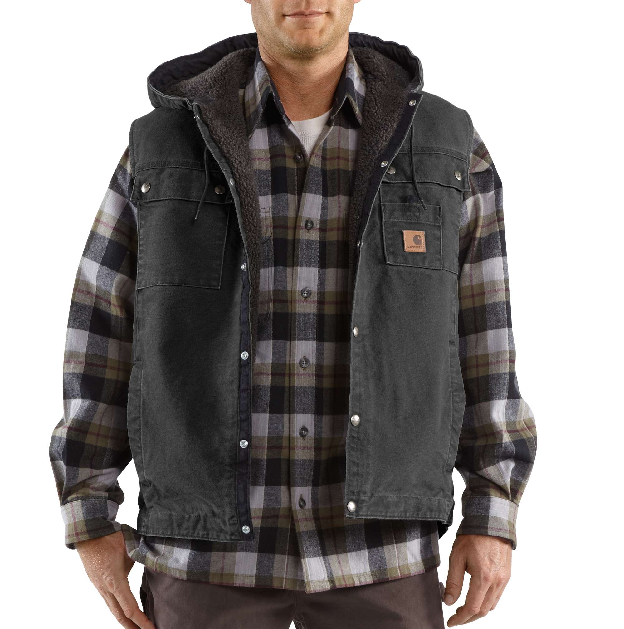 Men�s Sandstone Hooded Multi-Pocket Vest