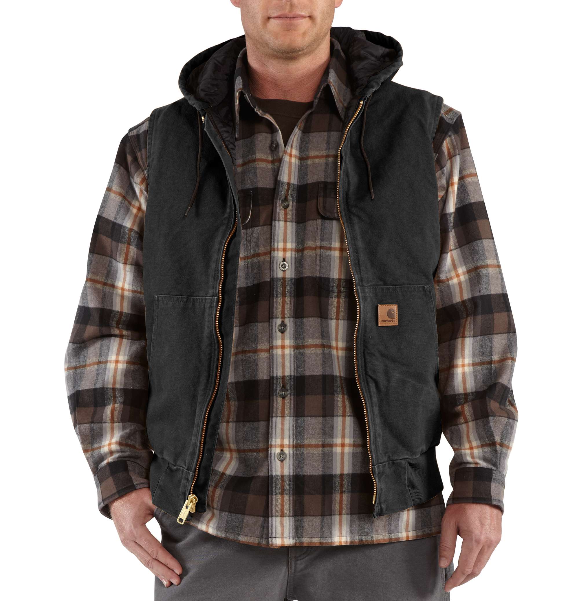 Men�s Sandstone Hooded Active Vest