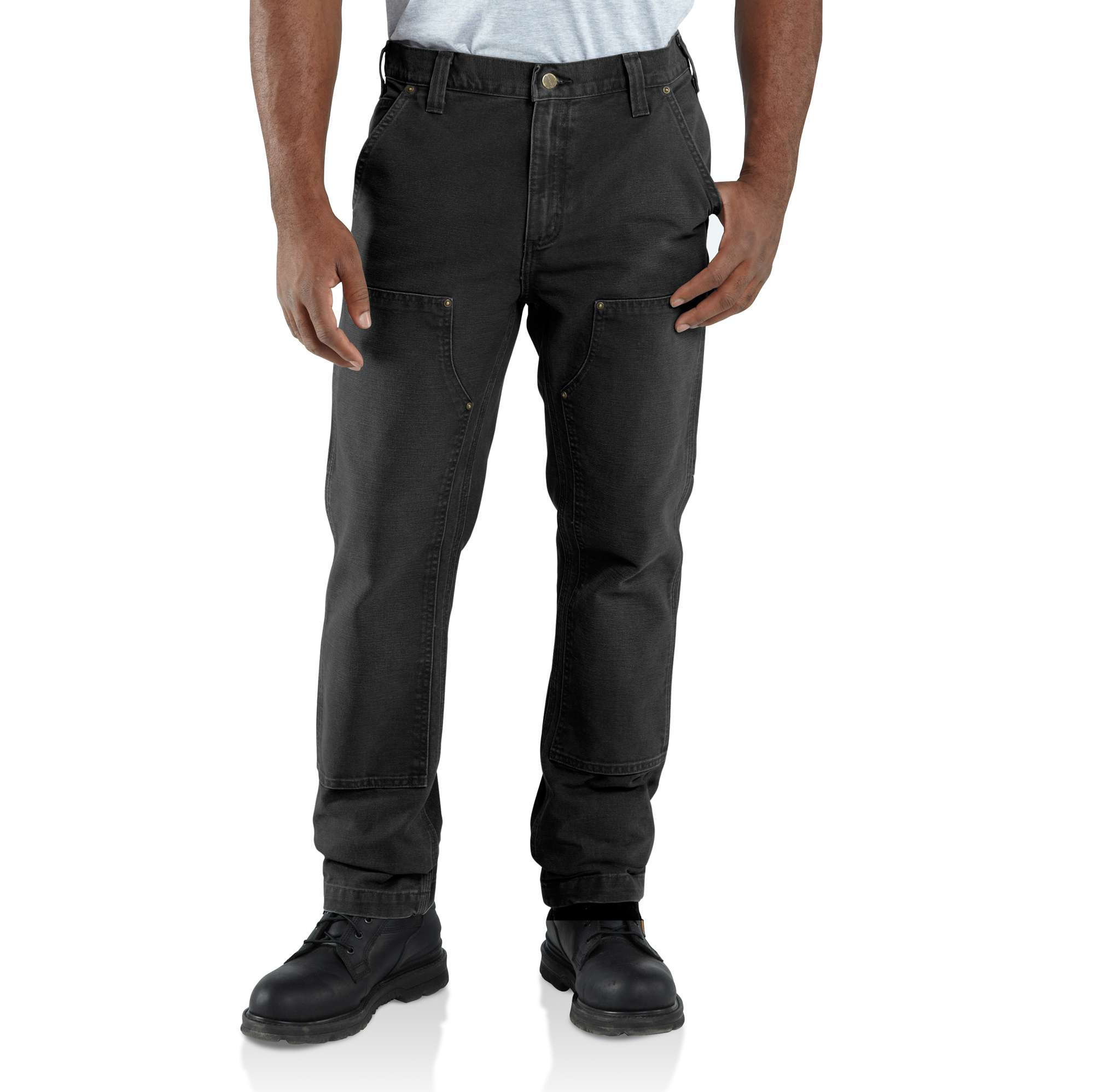 Weathered Duck Double-Front Straight Dungaree