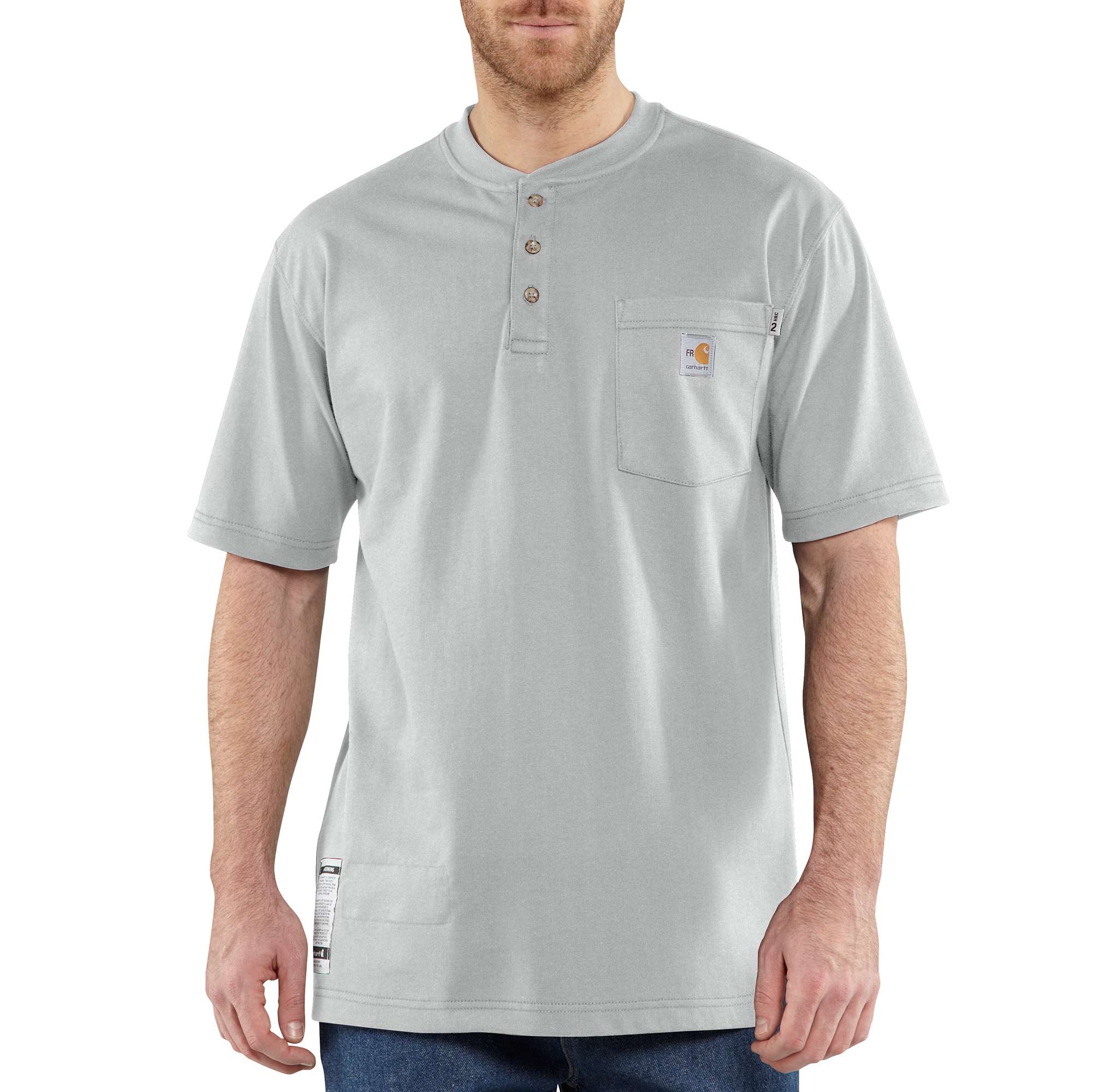 Men's Flame-Resistant Force&trade; Cotton Short-Sleeve Henley