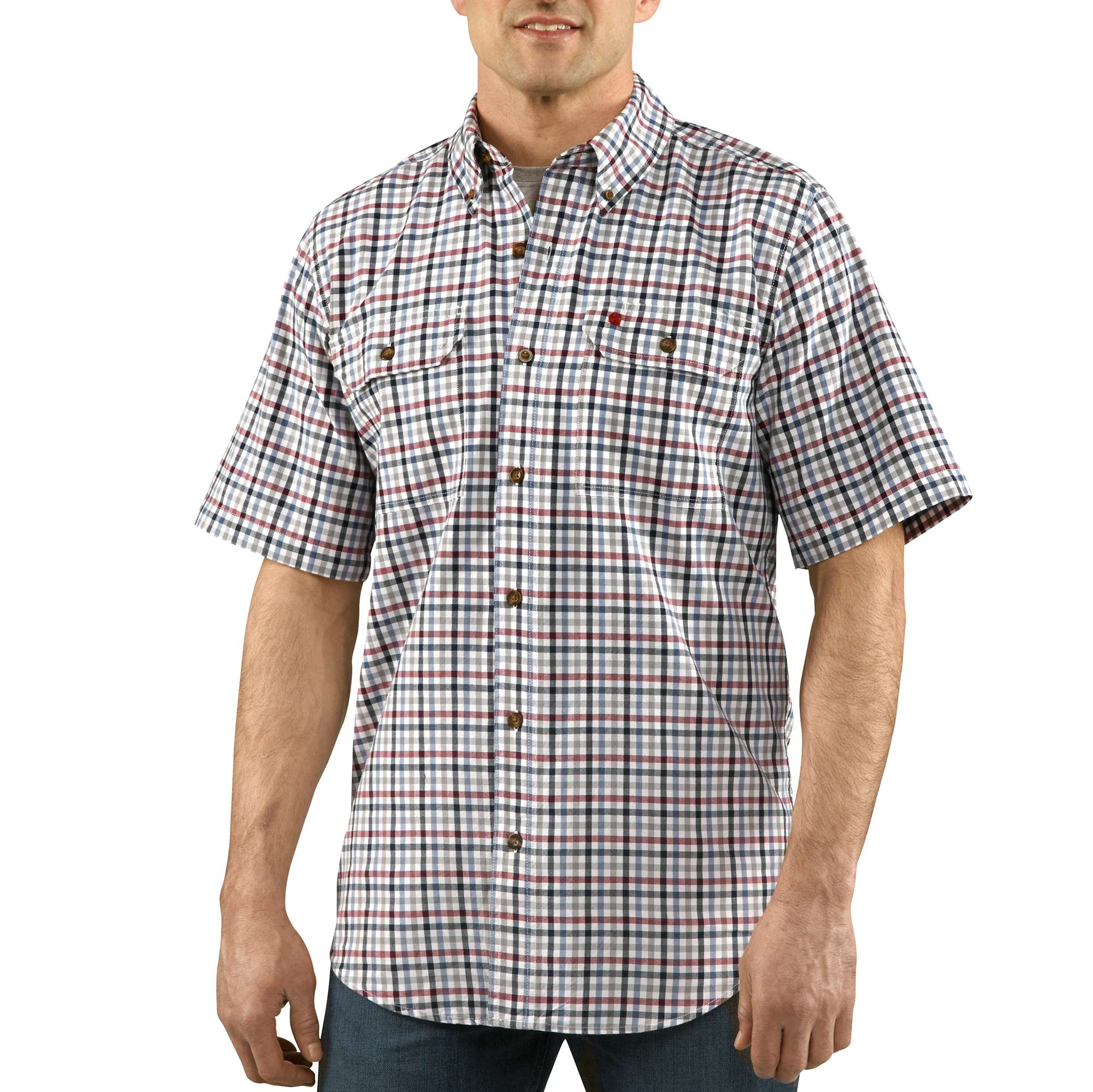 Men�s Fort Plaid Short-Sleeve Shirt