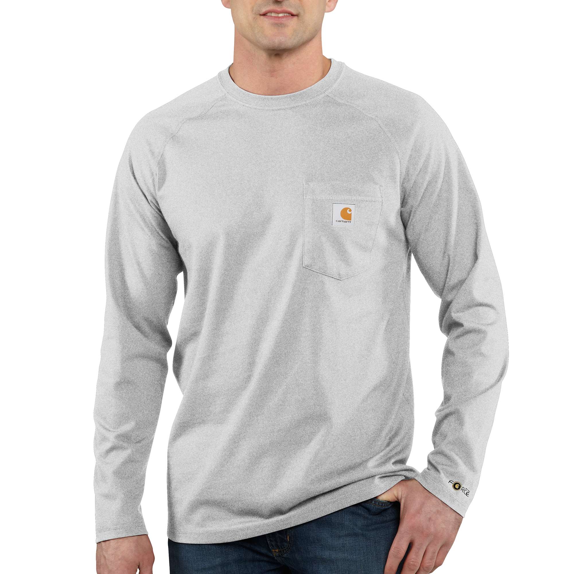 Image of Carhartt Force Cotton Delmont Long-Sleeve T-Shirt