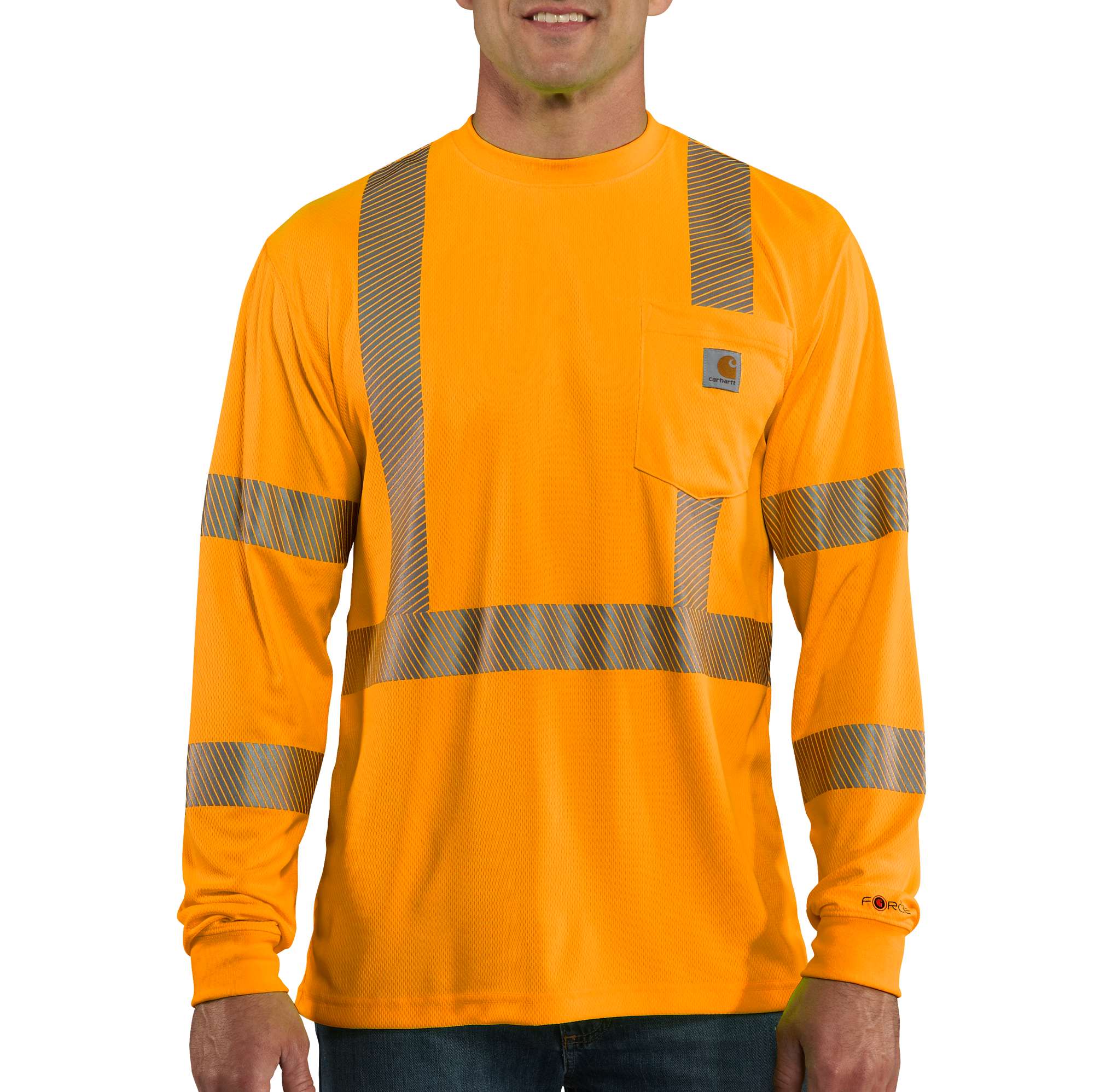 Image of Carhartt Force High-Visibility Long-Sleeve Class  T-Shirt