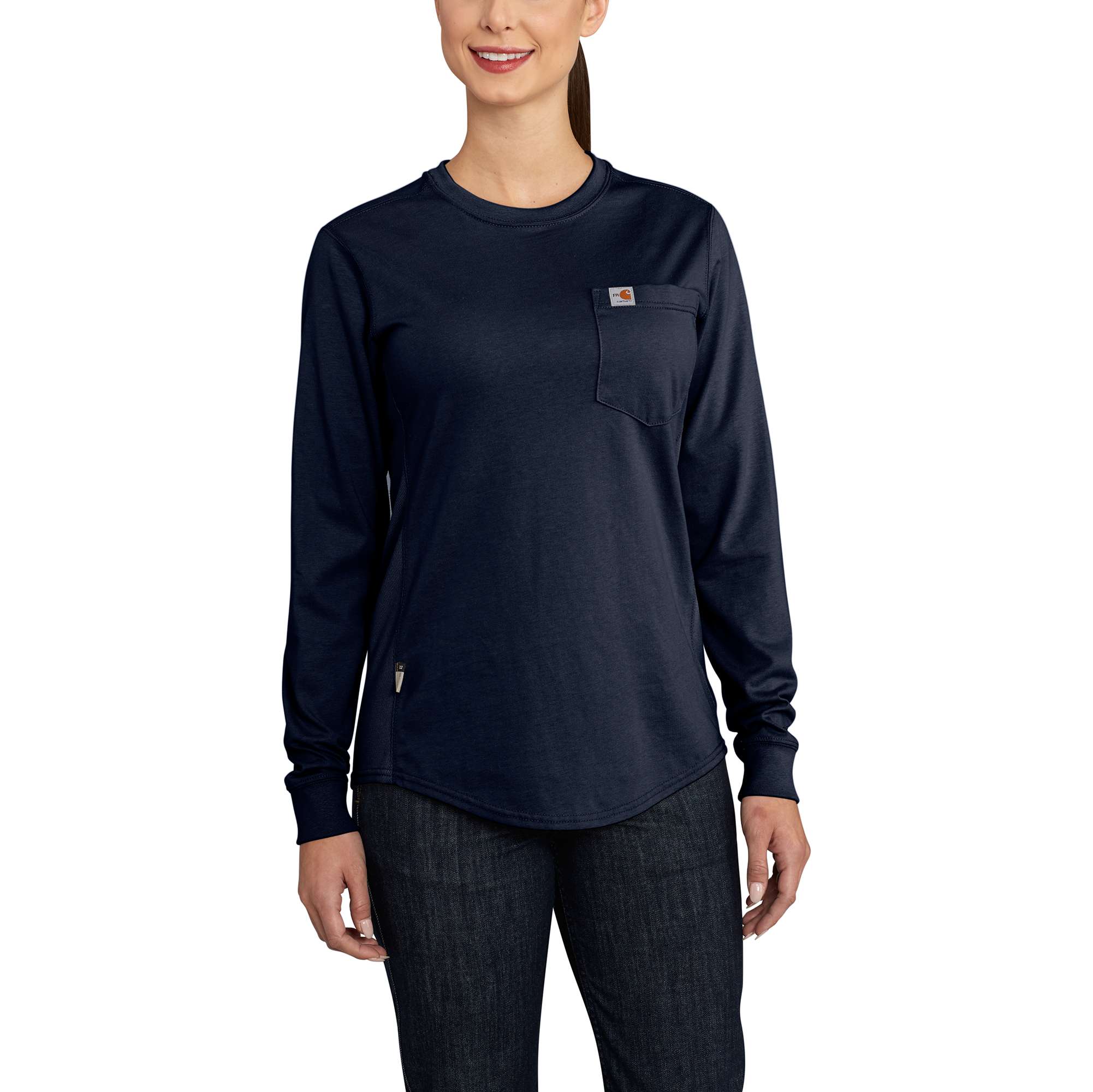 Carhartt Women's Fr Force Cotton Long-sleeve Crewneck T-shirt