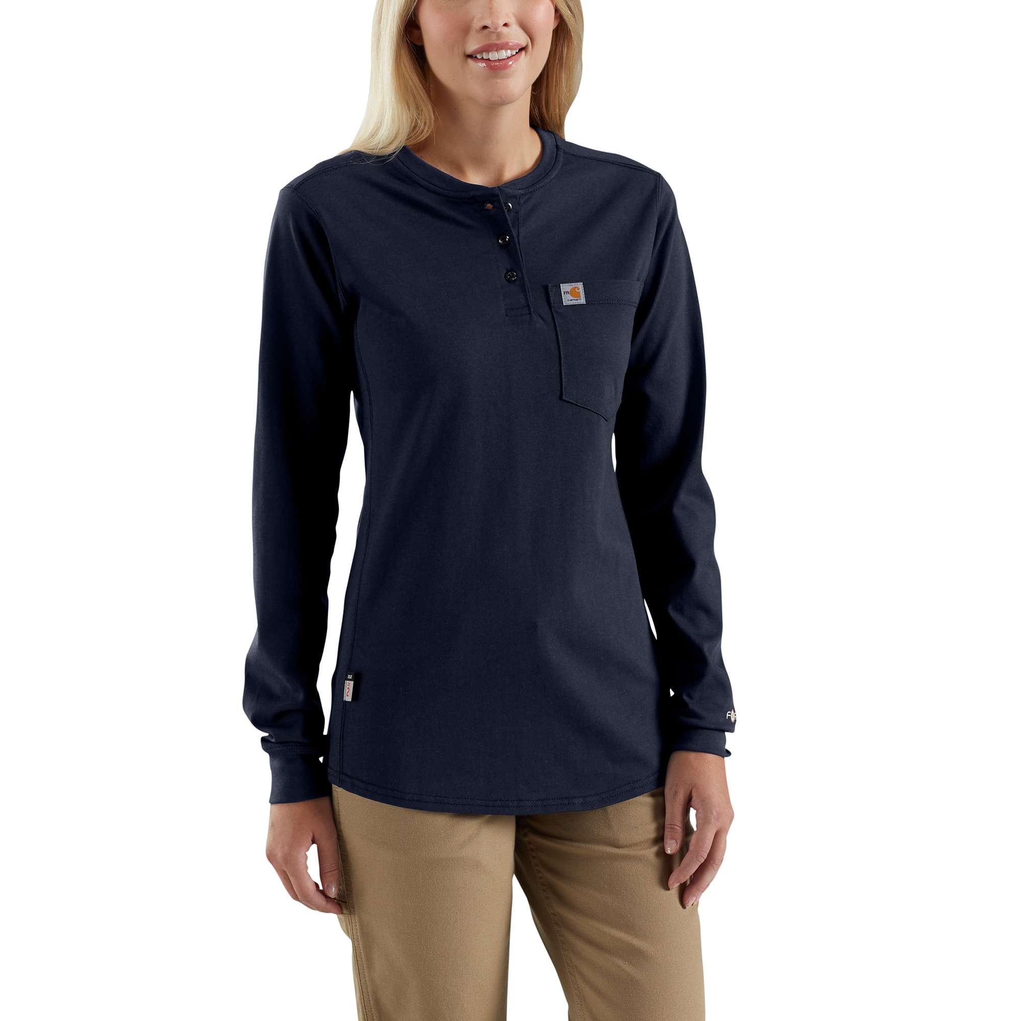 Carhartt Women's Fr Force Cotton Long-sleeve Henley