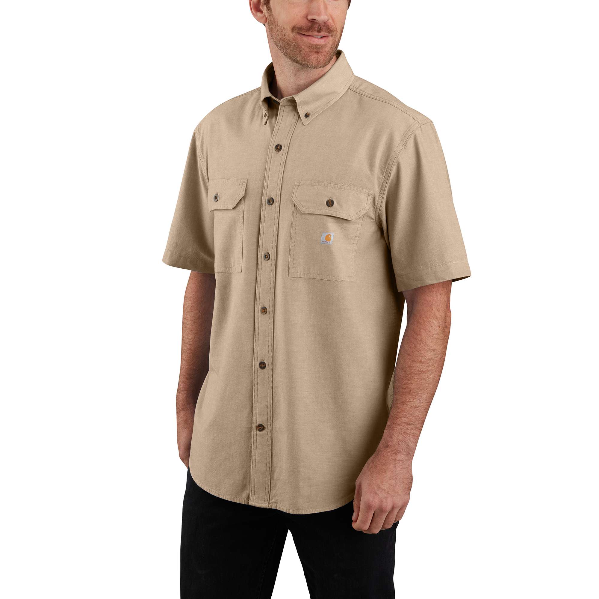 Image of Original Fit Midweight Short-Sleeve Button-Front Shirt