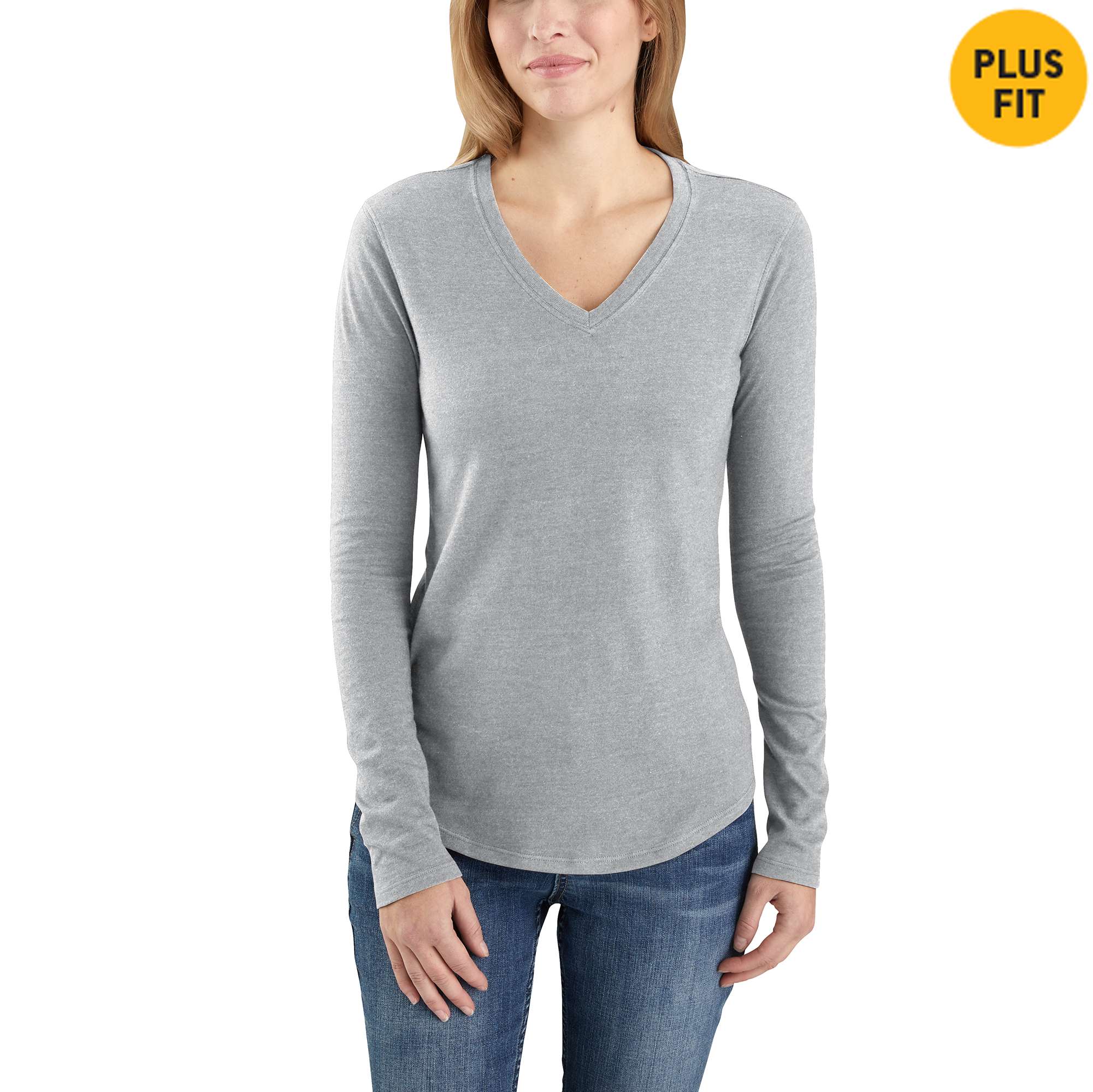 Image of Carhartt Relaxed Fit Midweight Long Sleeve V neck T-Shirt