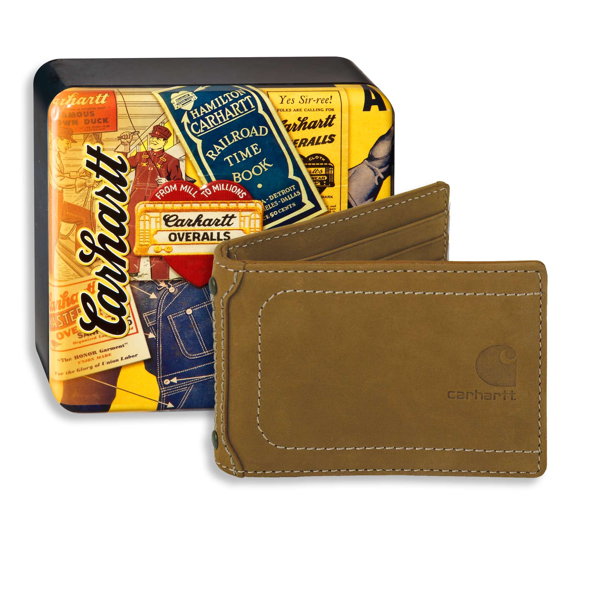 Men's Nubuck Money Clip with Collectible Tin
