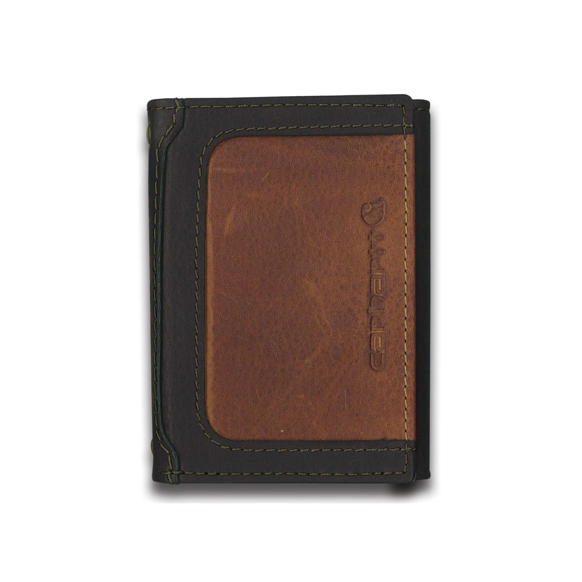 Men�s Black & Tan Trifold Wallet