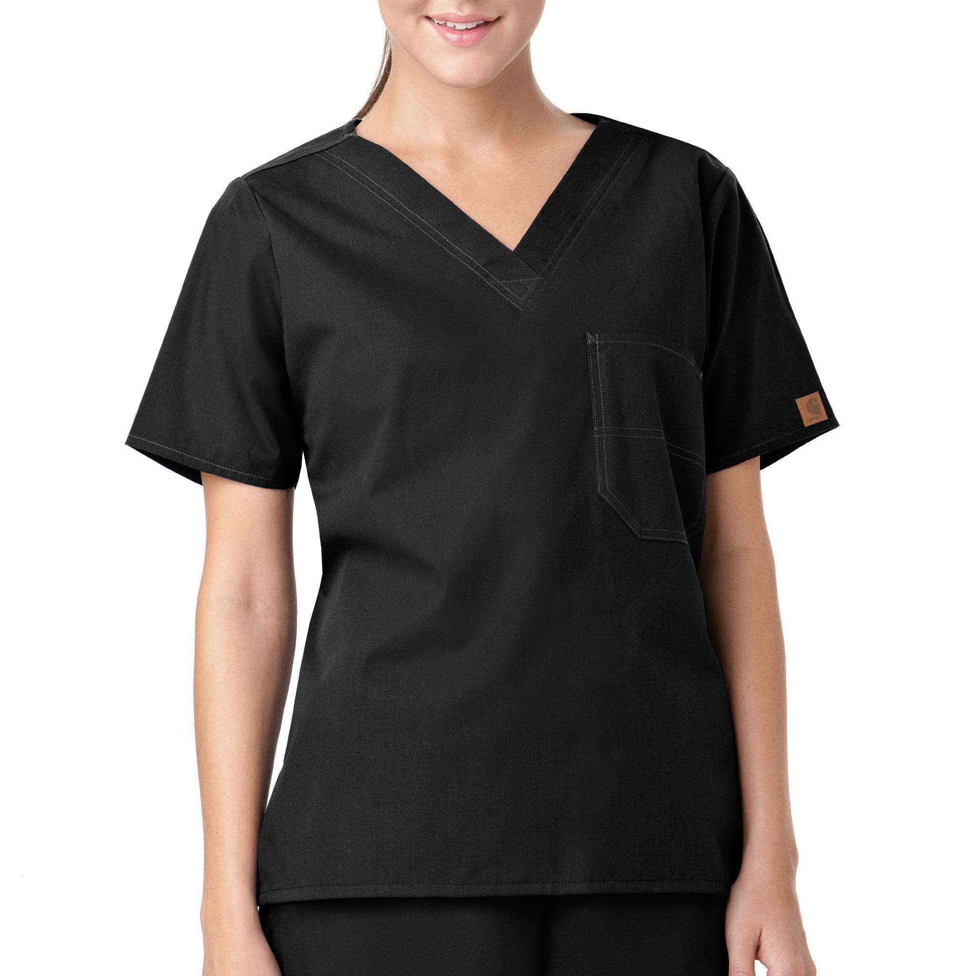 Unisex V-Neck One-Pocket Scrub Top