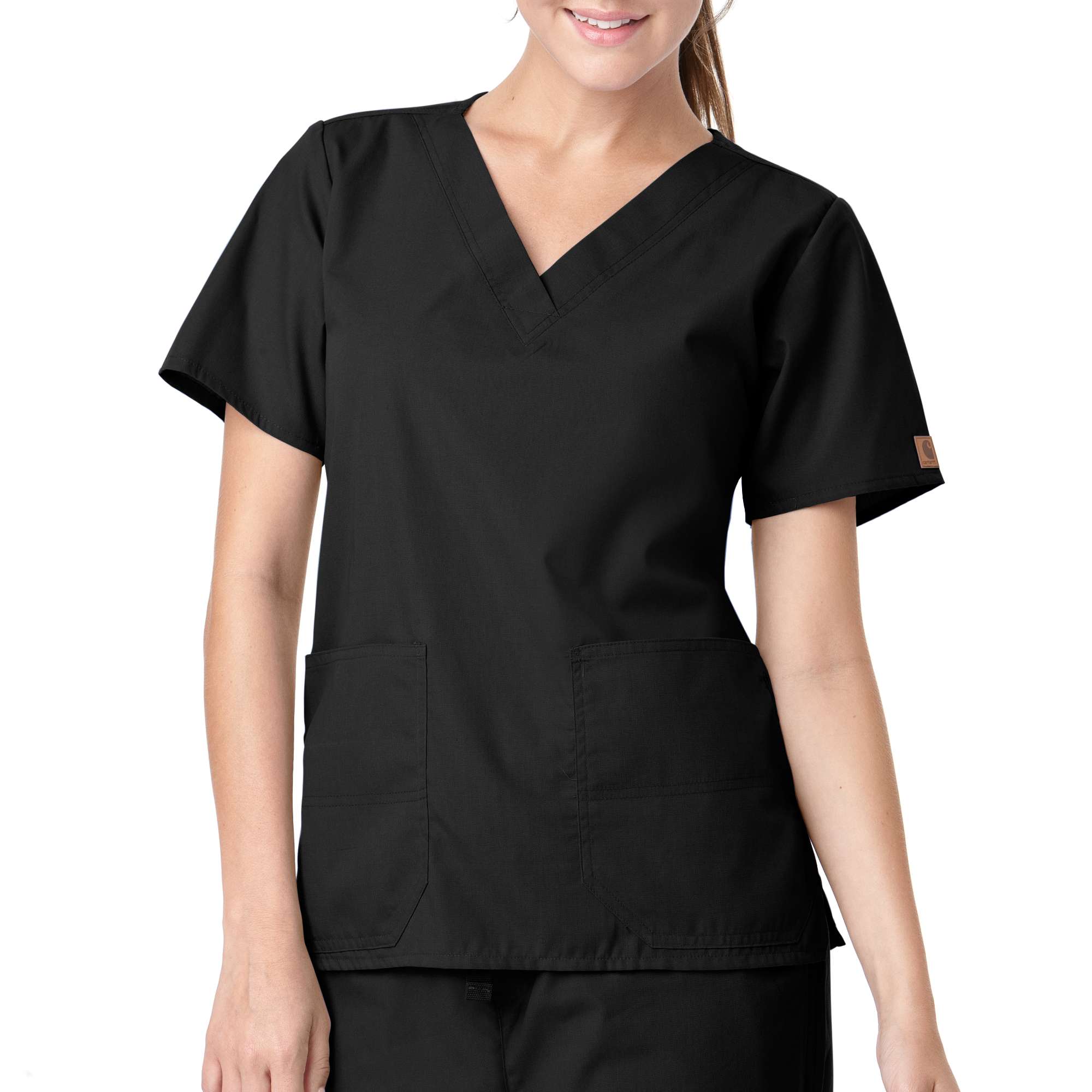 Women's V-Neck Two-Pocket Scrub Top