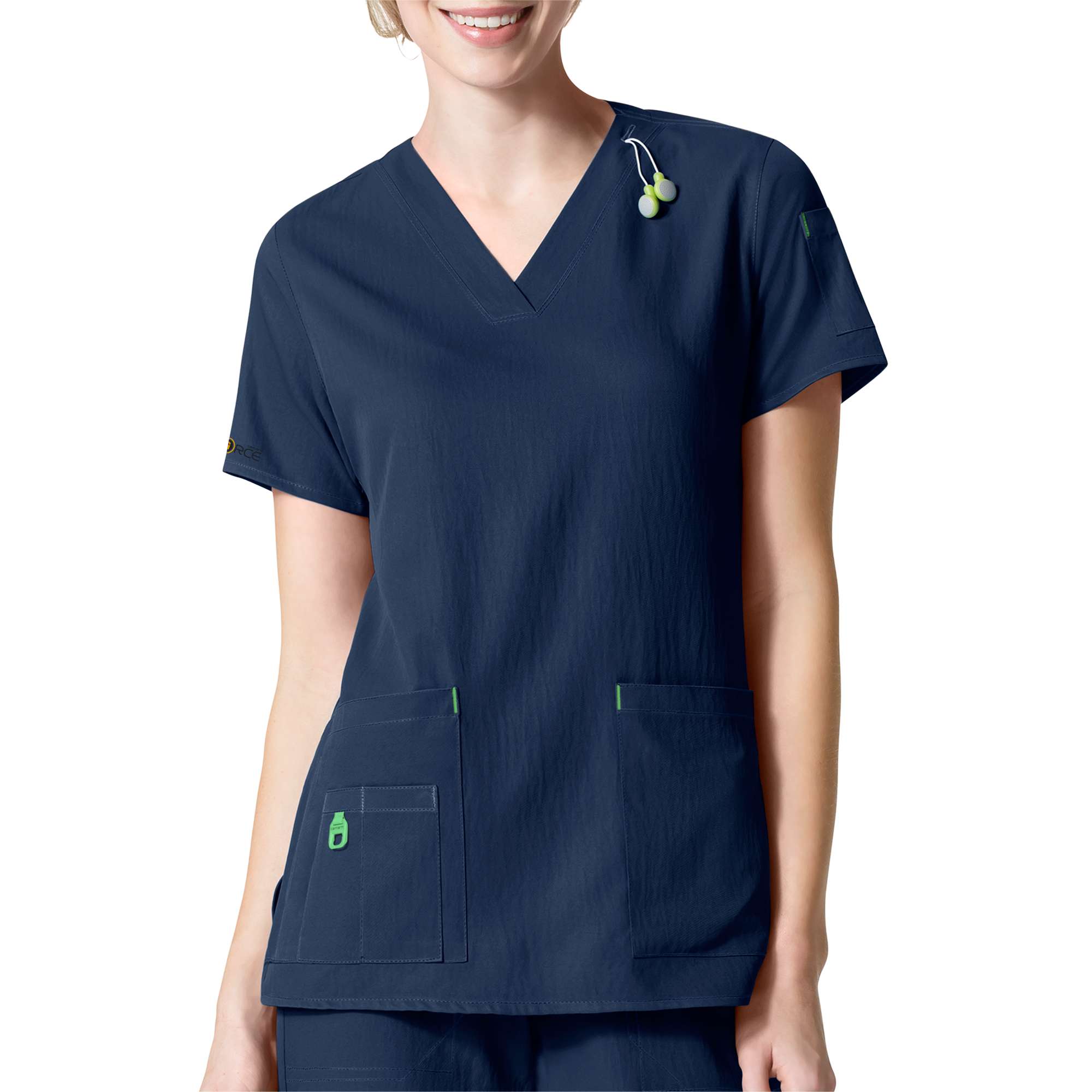 Image of Cross Flex V&#Neck Media Scrub Top
