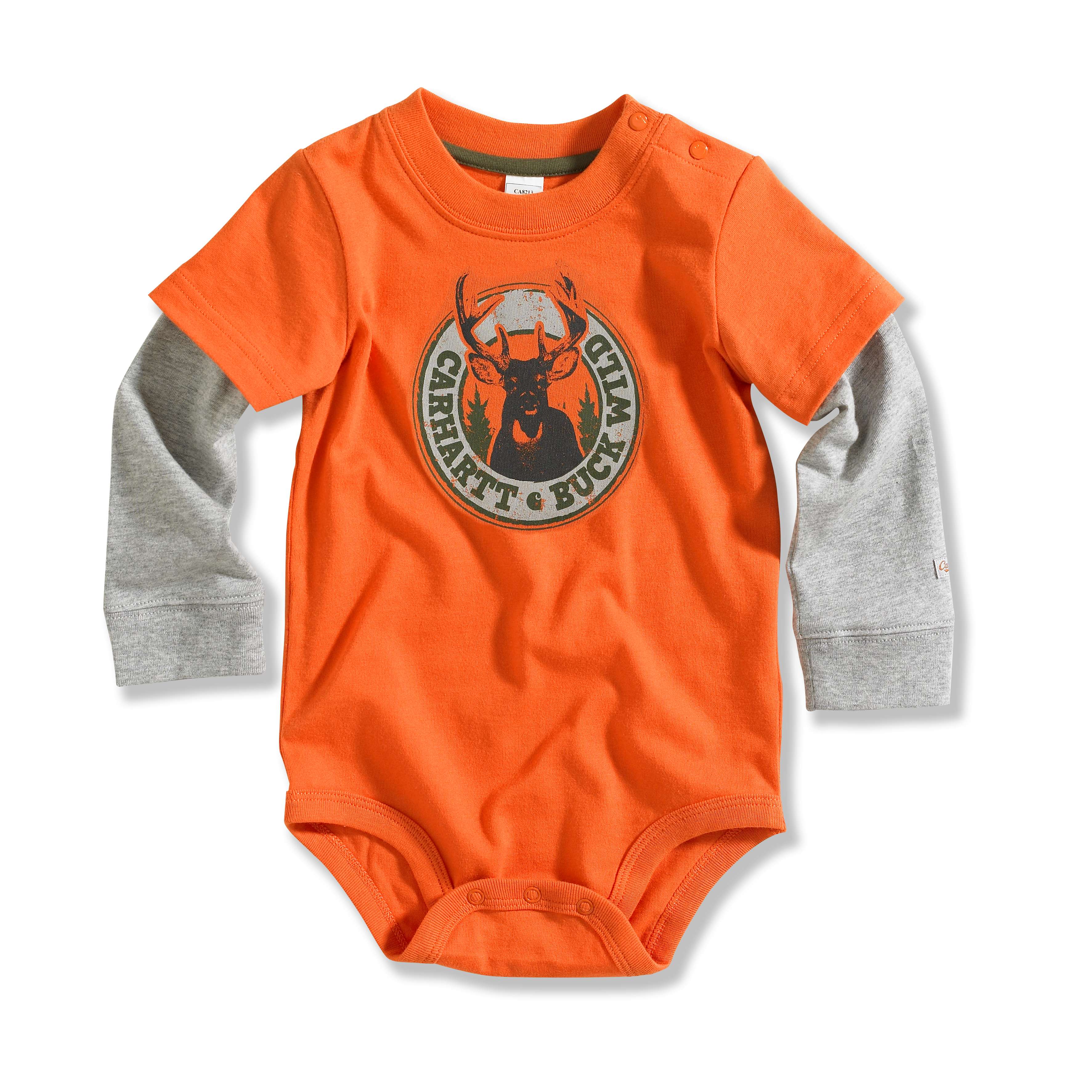 Infant/Toddler Boy�s Buck Wild Graphic Layered-Sleeve Bodyshirt