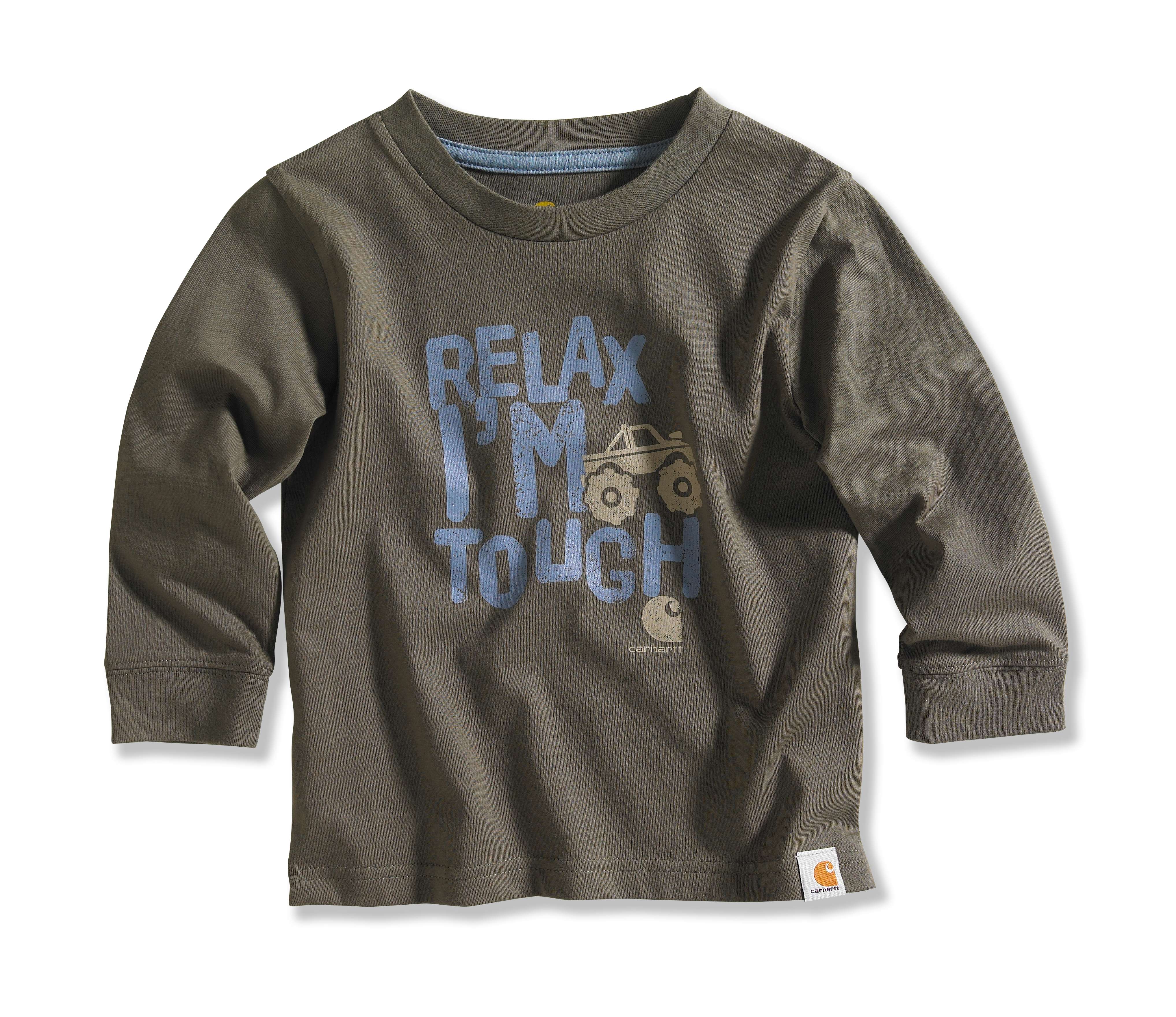 Infant/Toddler Boy�s Relax I'm Tough Long-Sleeve Graphic T-Shirt