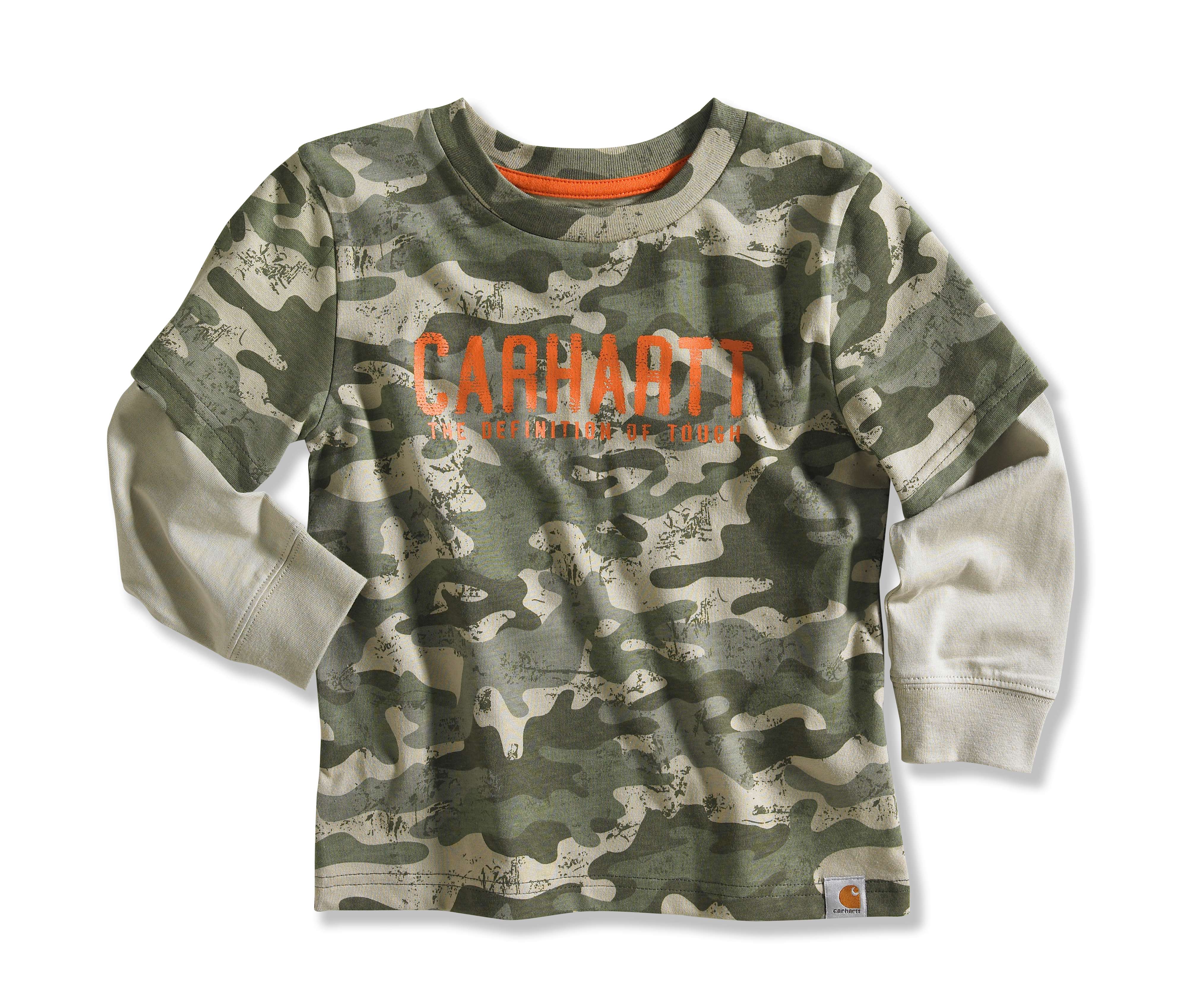 Infant/Toddler Boy�s Layered-Sleeve Camo T-Shirt