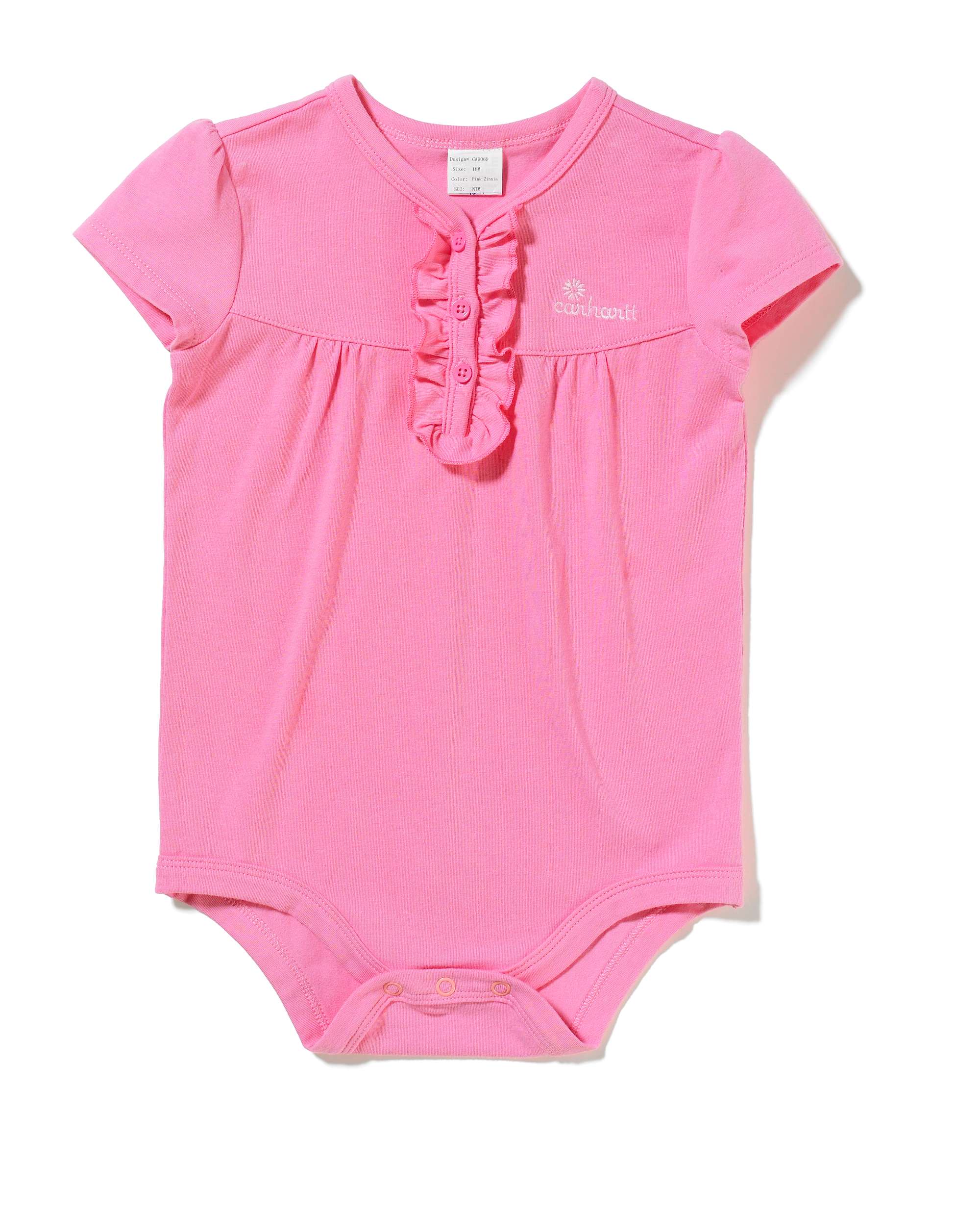 Girls Infant Ruffle Henley Bodyshirt