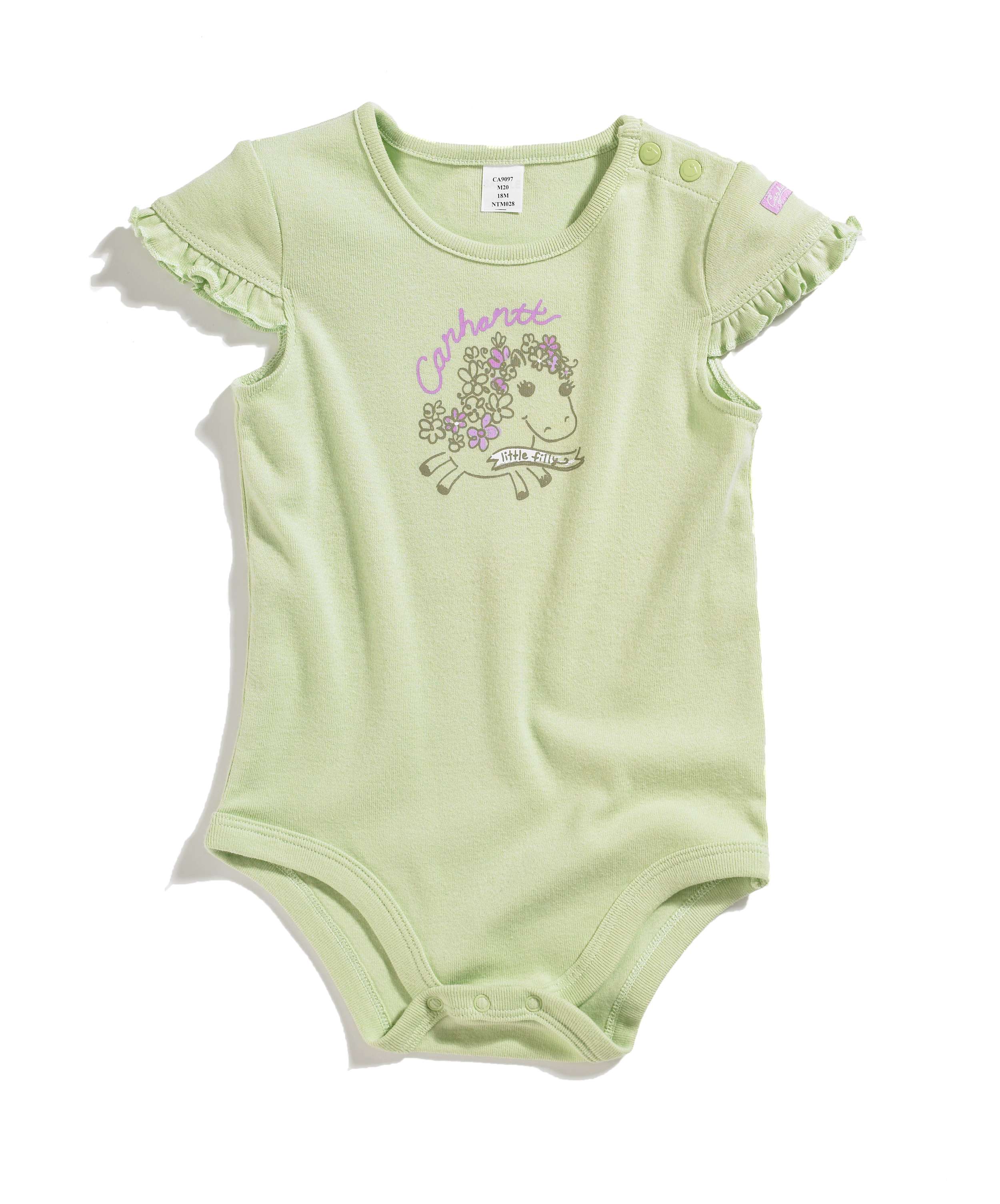 Infant Girls Pony Ruffle Sleeve Bodyshirt