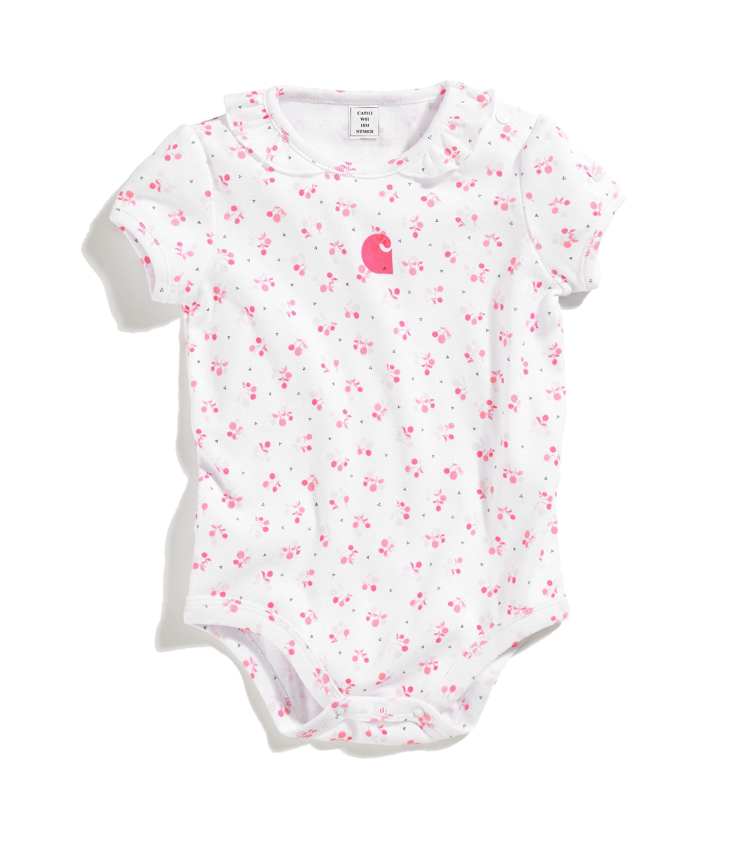 Infant Girls Tiny Ruffle Cherry Bodyshirt