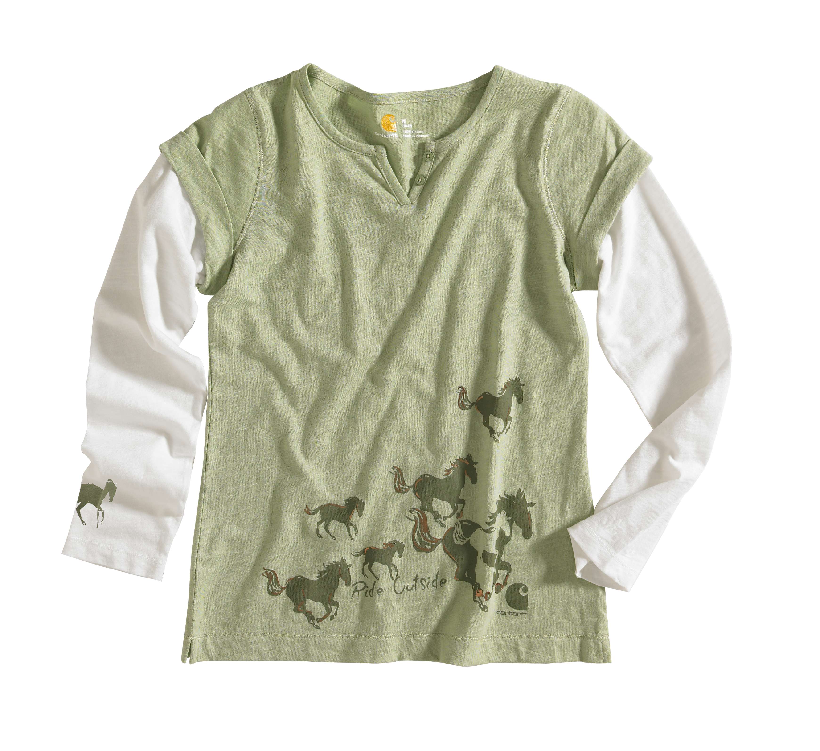 Roll Up Sleeve Layered Top