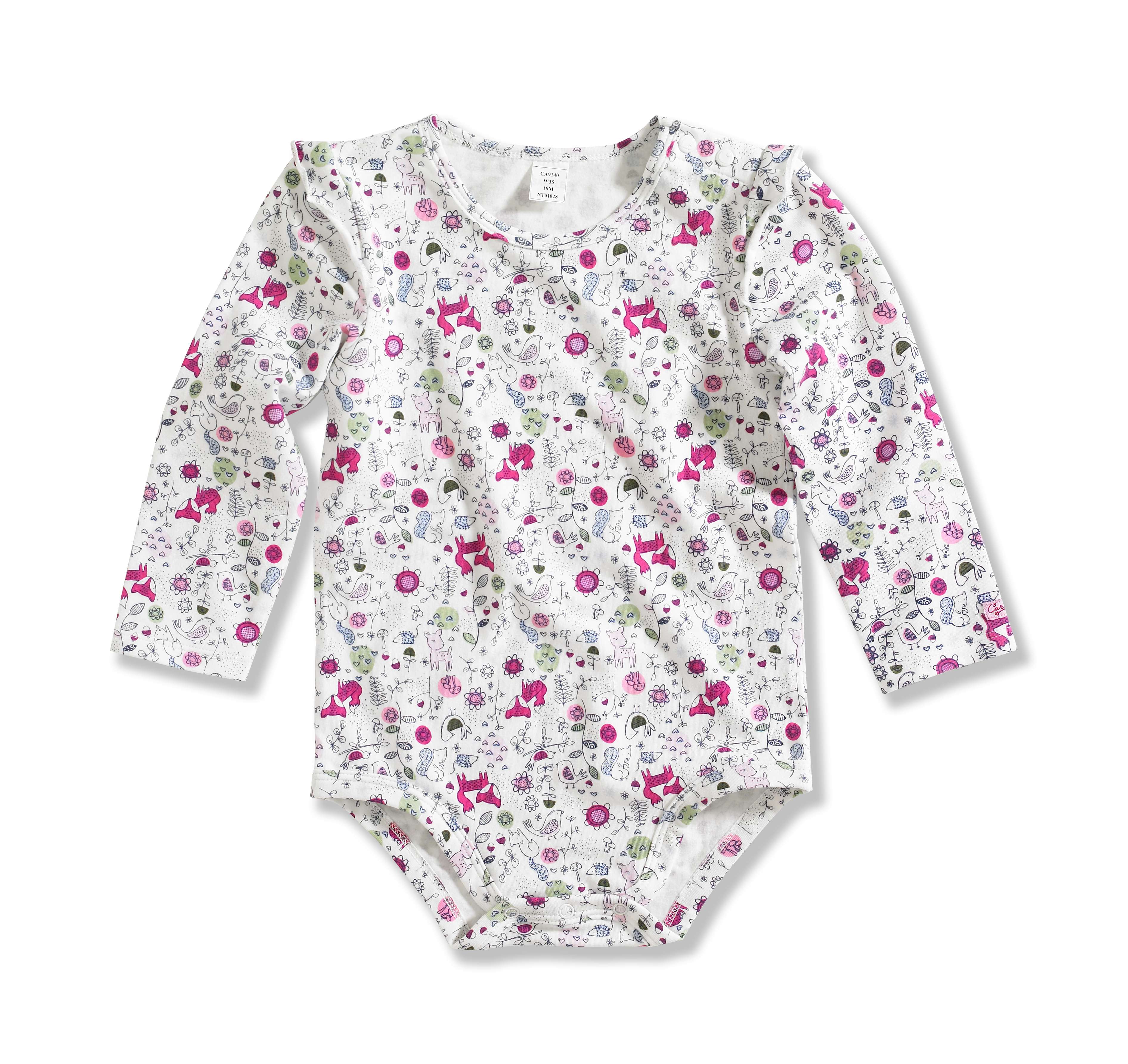 Infant/Toddler Girl�s Printed Long-Sleeve Bodyshirt