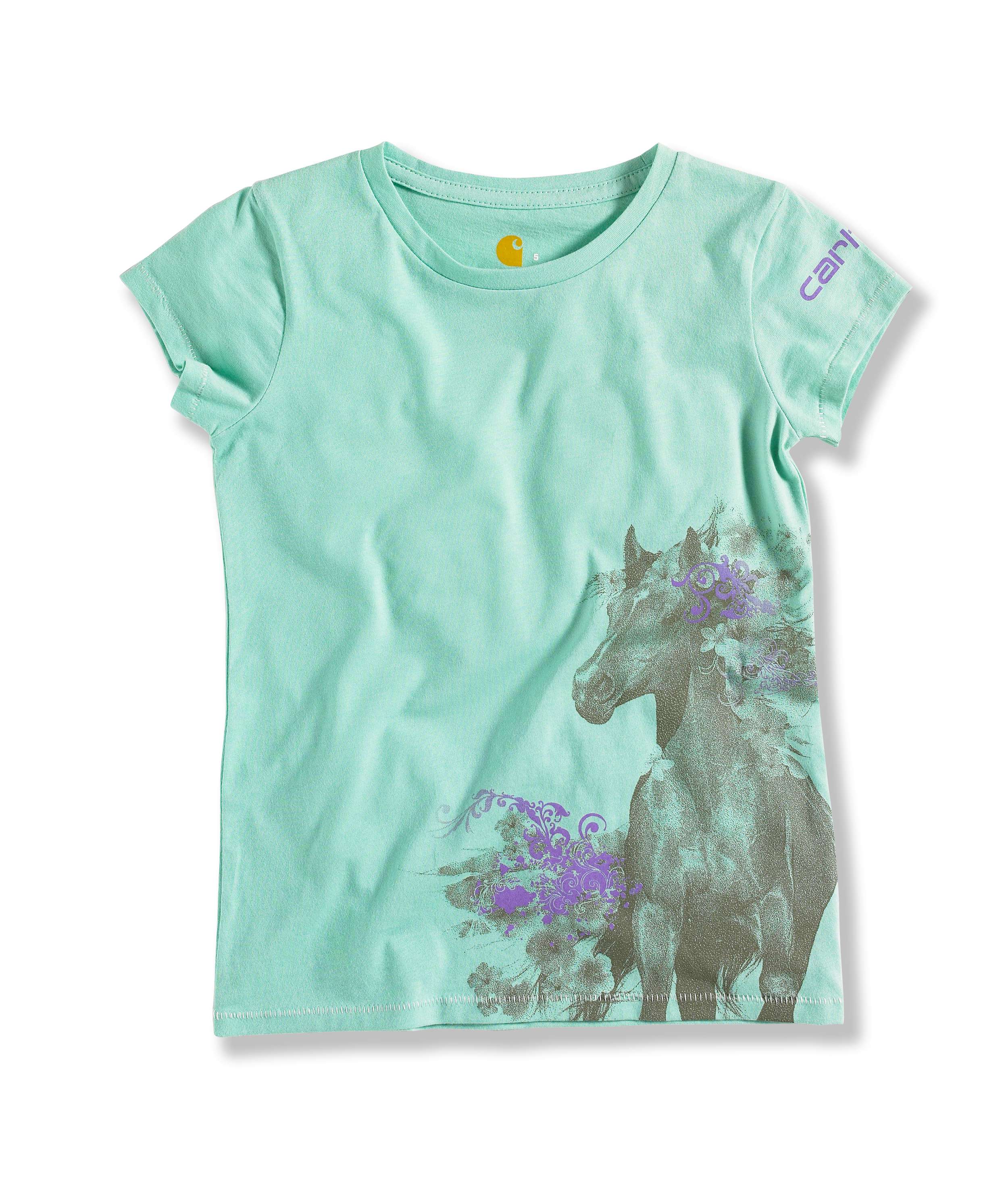 GIRL'S HORSE CREW T-SHIRT