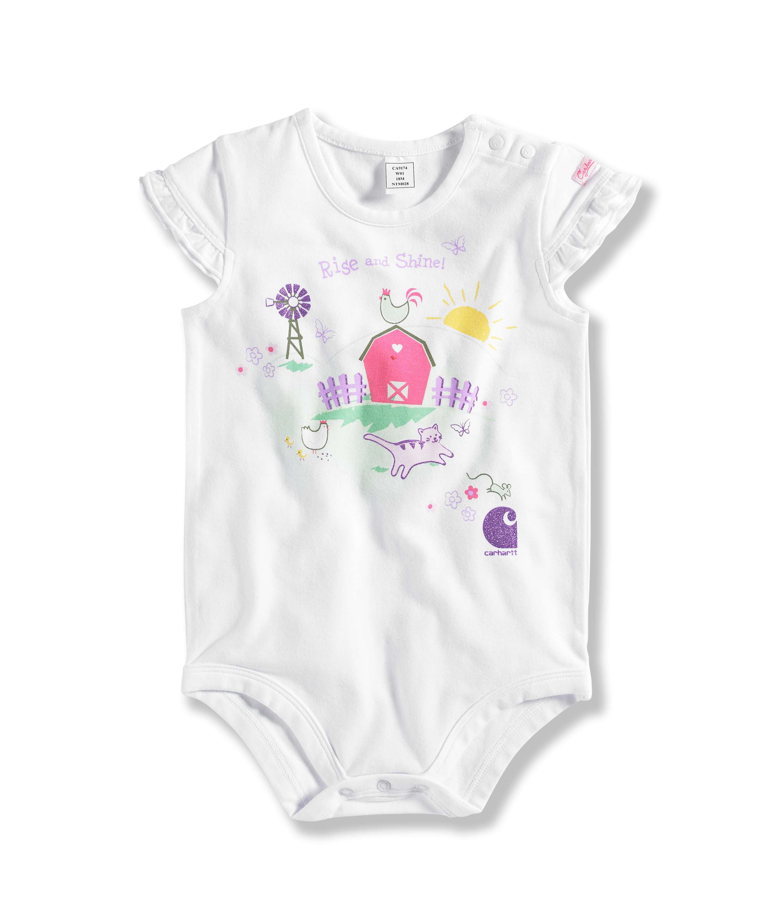 INFANT GIRL'S BARN CAT BODYSHIRT