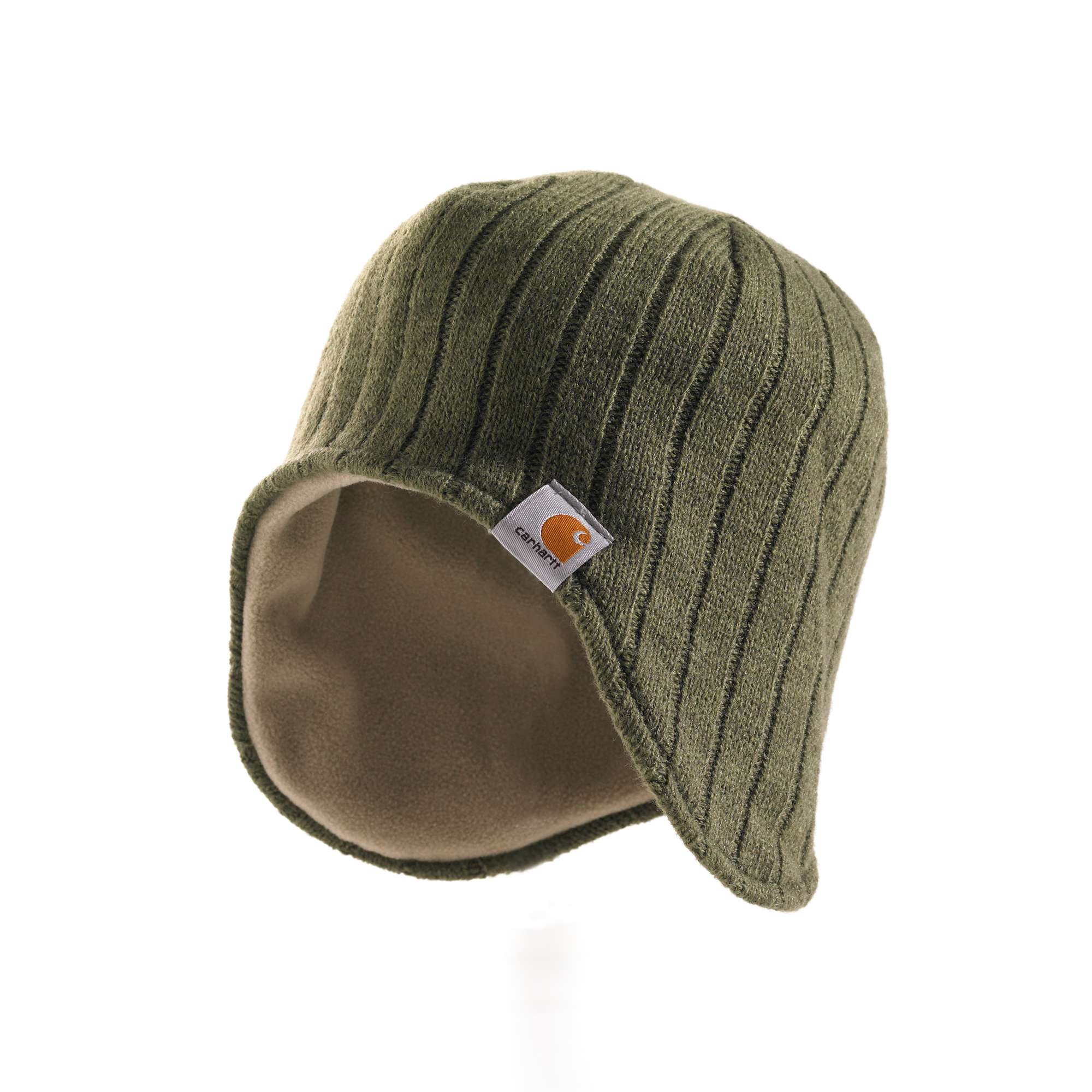 Marled-Yarn Ear-Flap Hat/Fleece Lined