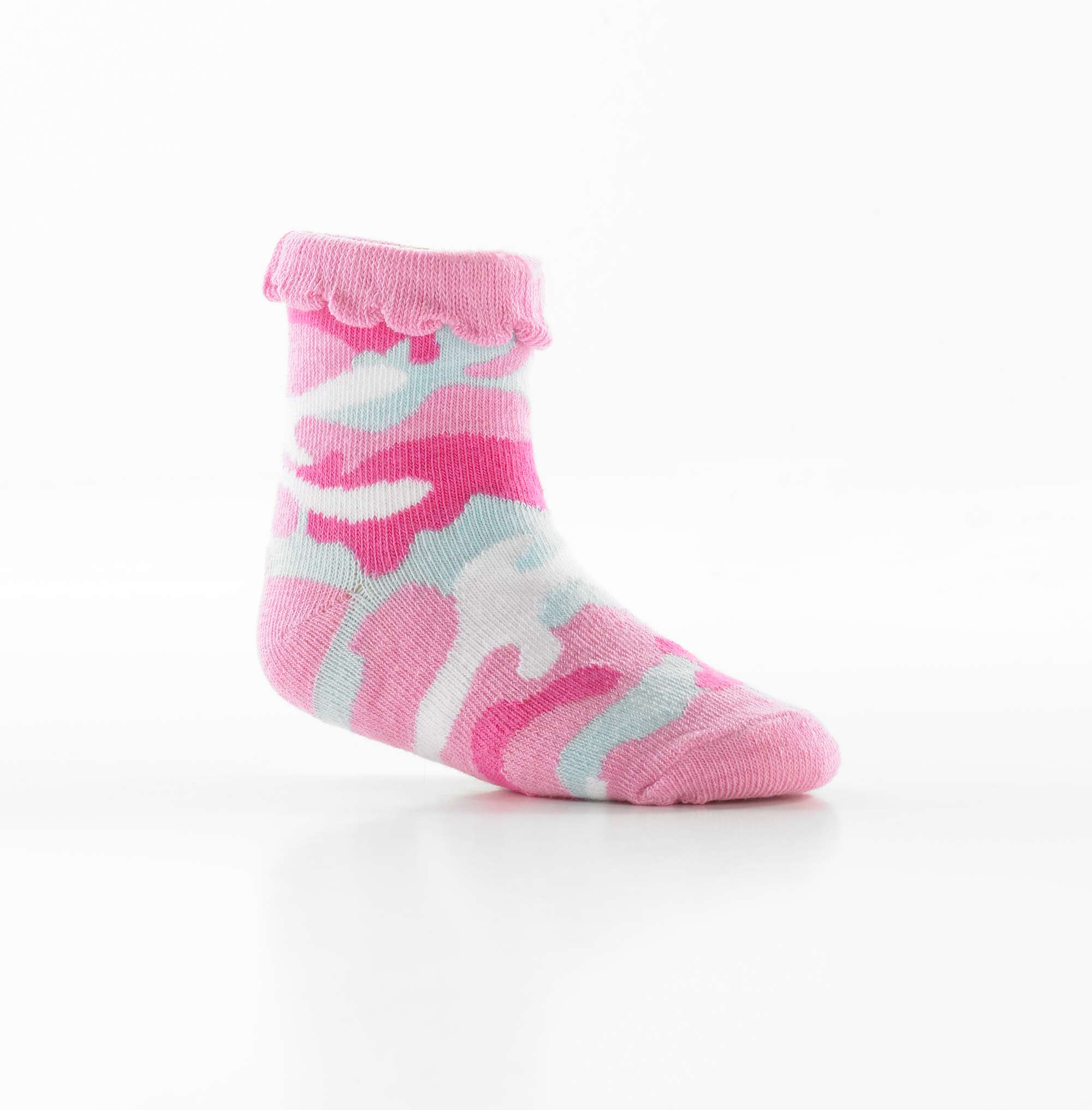 Infant Tiny But Tough Socks - 3 Pairs: Pink, Pink Camo, White