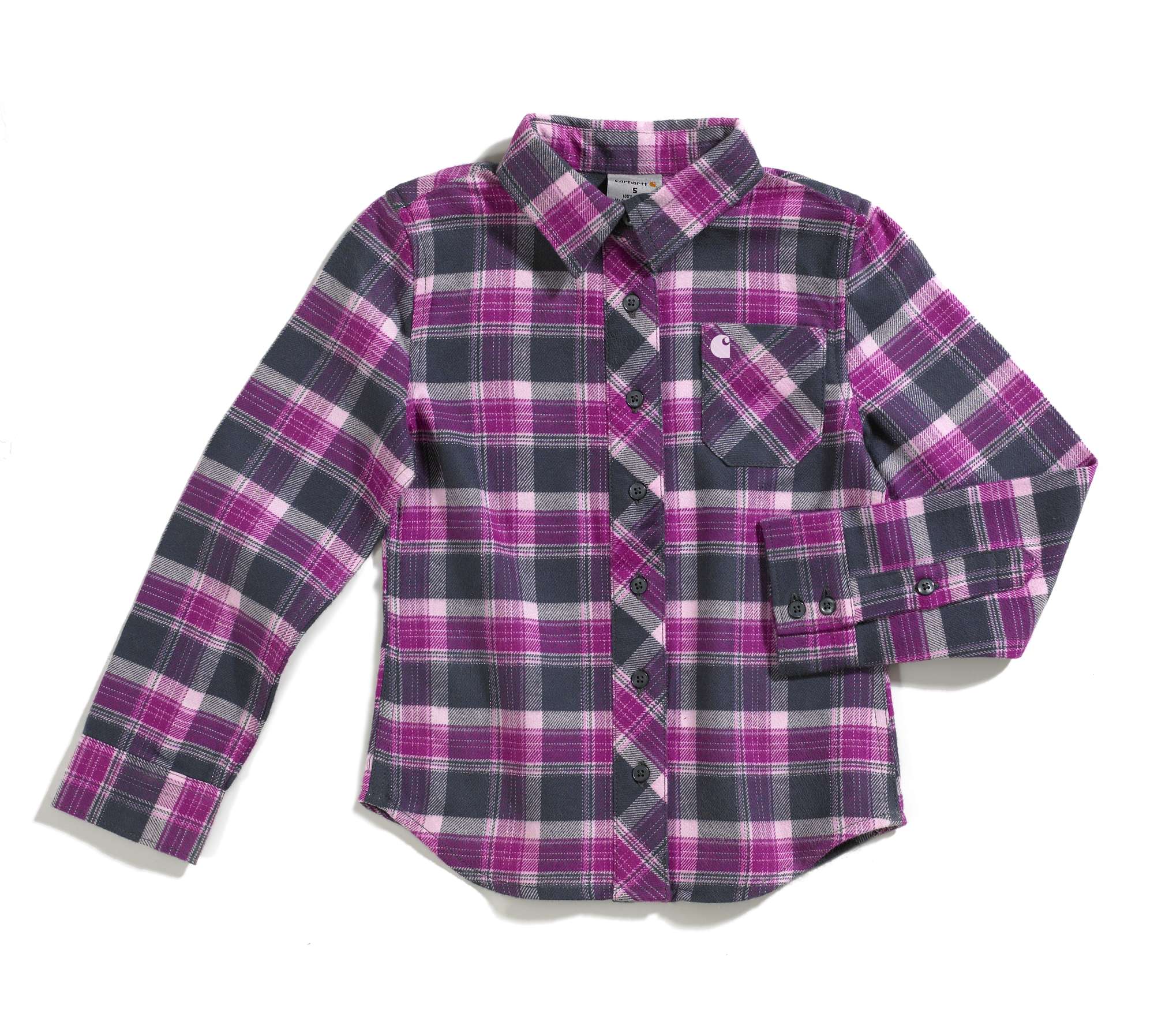 Girls Pretty Plaid Flannel Shirt