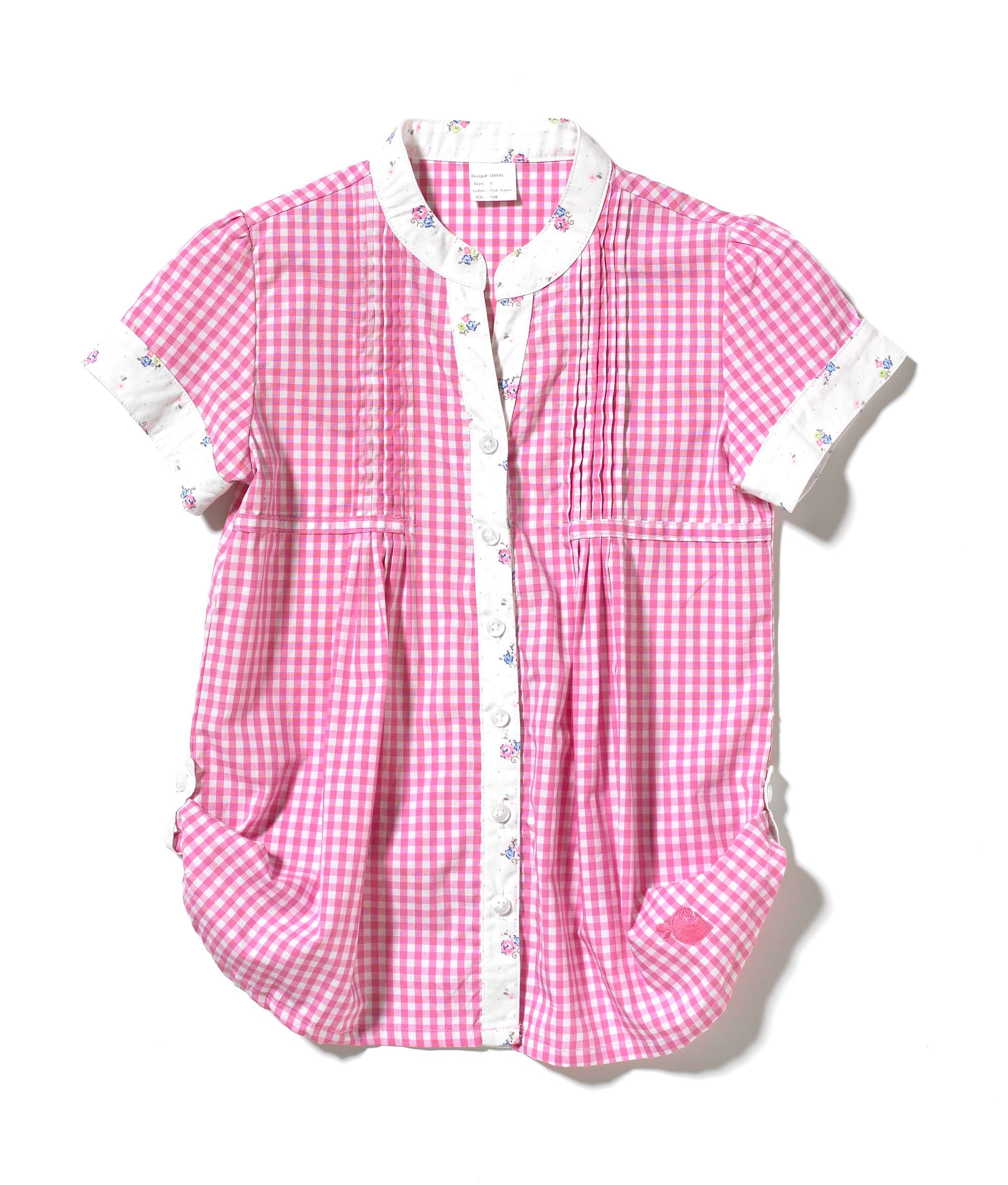Girls Woven Gingham Top