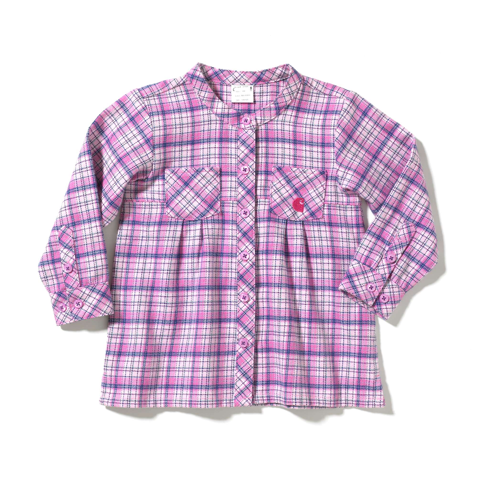 Infant Girl's Flannel Plaid Top